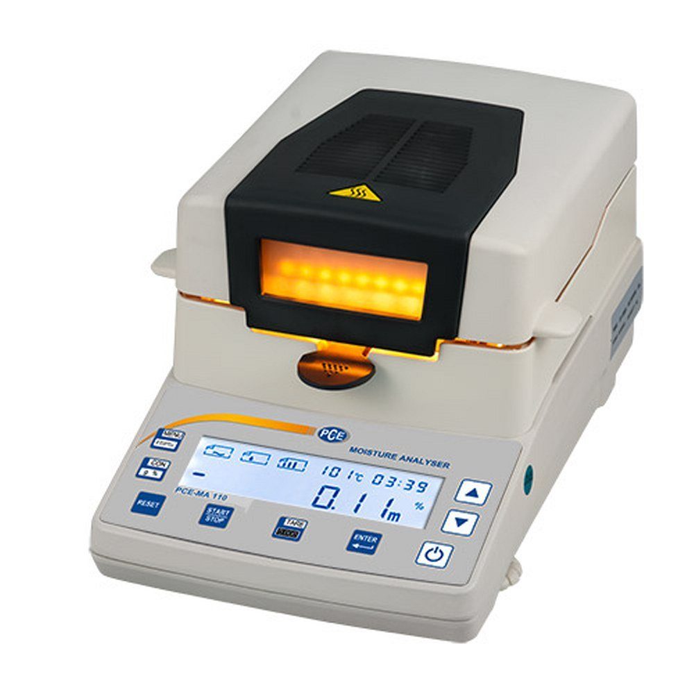 PCE Instruments Feuchtigkeitsmesser PCE Instruments Qualitätskontrollen PCE-MA (1 Stück), Feuchtebestimmer Granulaten 200 für Feuchtewaage, von