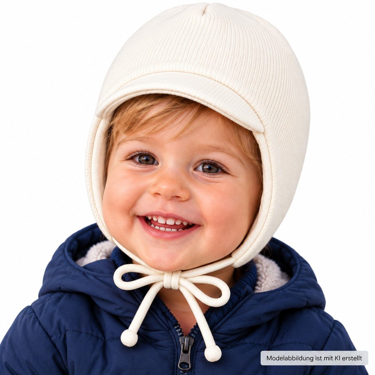 Smarilla Strickmütze Babymütze Wintermütze mit Ohrenschutz