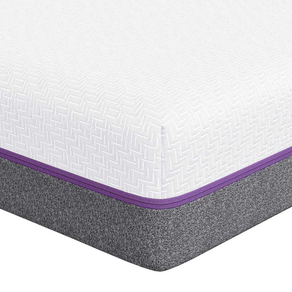 Boxspringmatratze Matratze Weiß und Grau 90 x 190 cm Memory Foam, vidaXL, 16 cm hoch