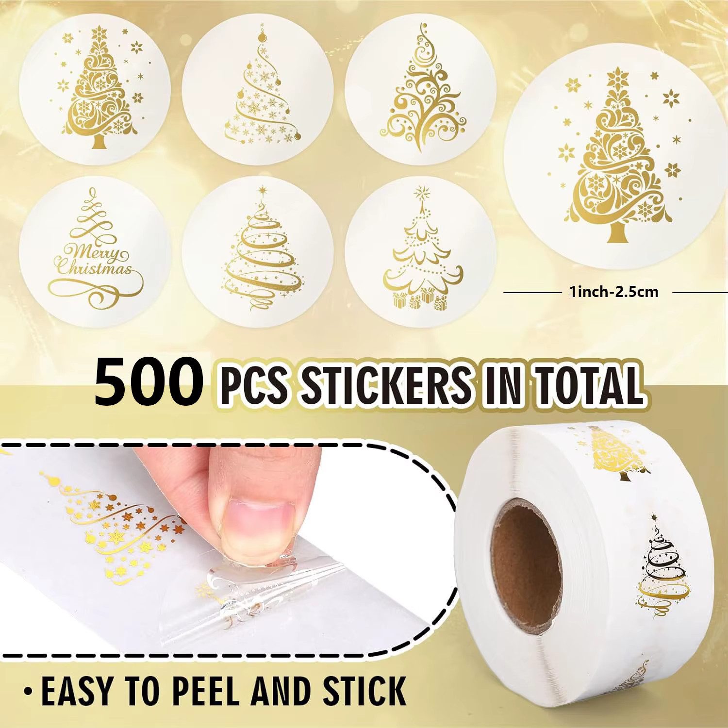 Ware aus aller Welt Aufkleber 500 Weihnachtsaufkleber Geschenkaufkleber weihnachtlich Sticker, (500tlg)