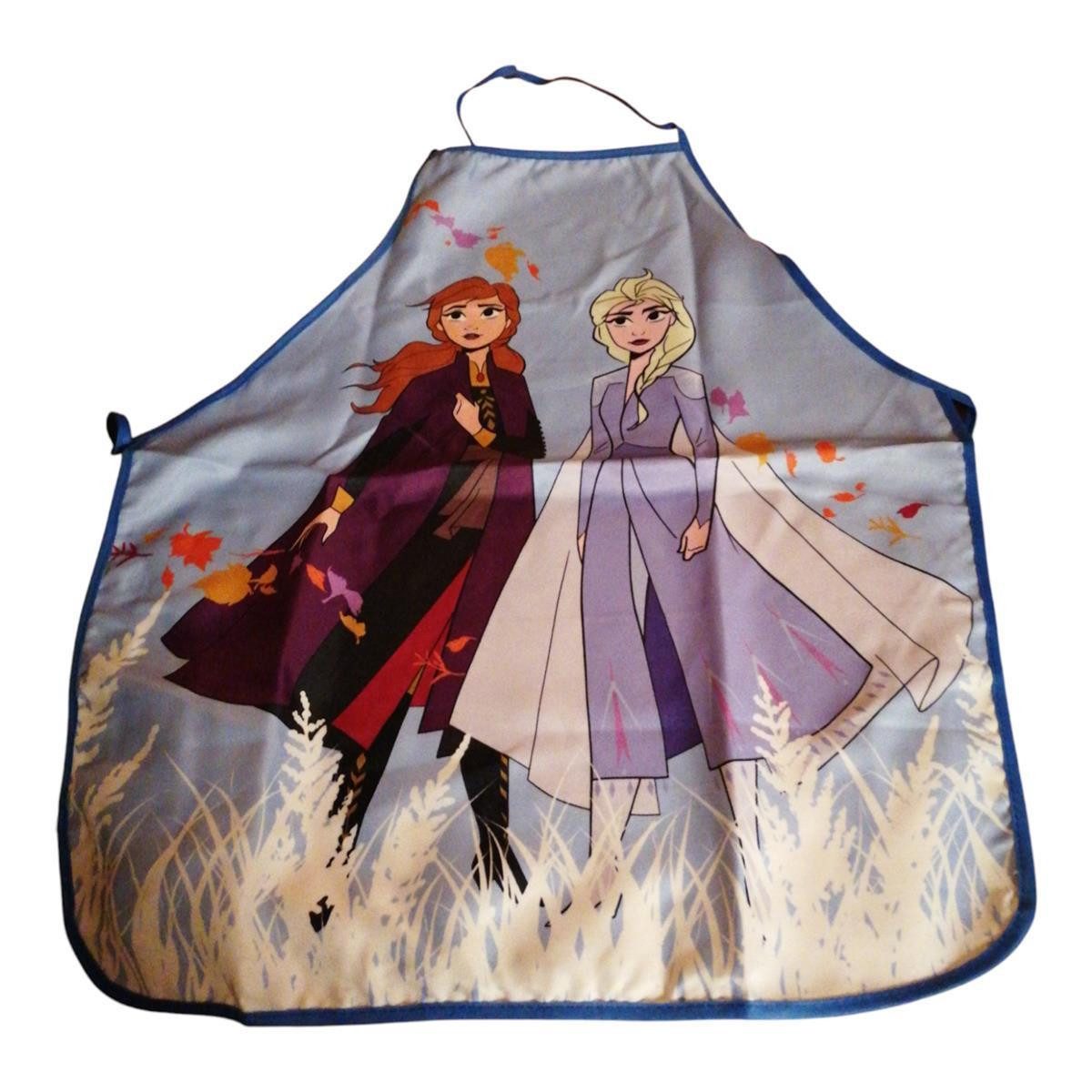 Disney Frozen Kochschürze Kochschürze für Kinder mit Kochmütze, Anna & Elsa, Blau