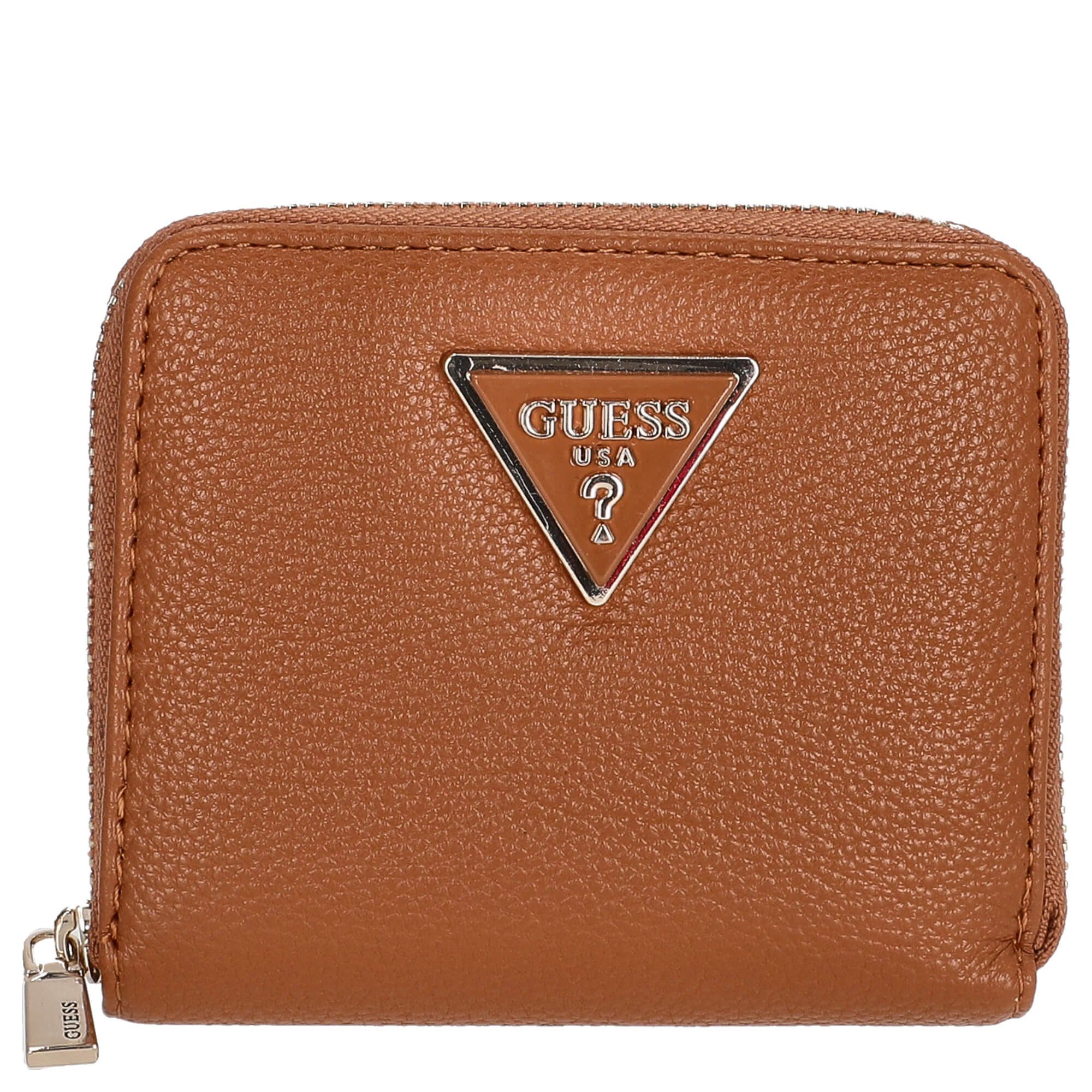 Guess Geldbörse Meridian - Geldbörse S 3cc 11 cm (1-tlg) cognac