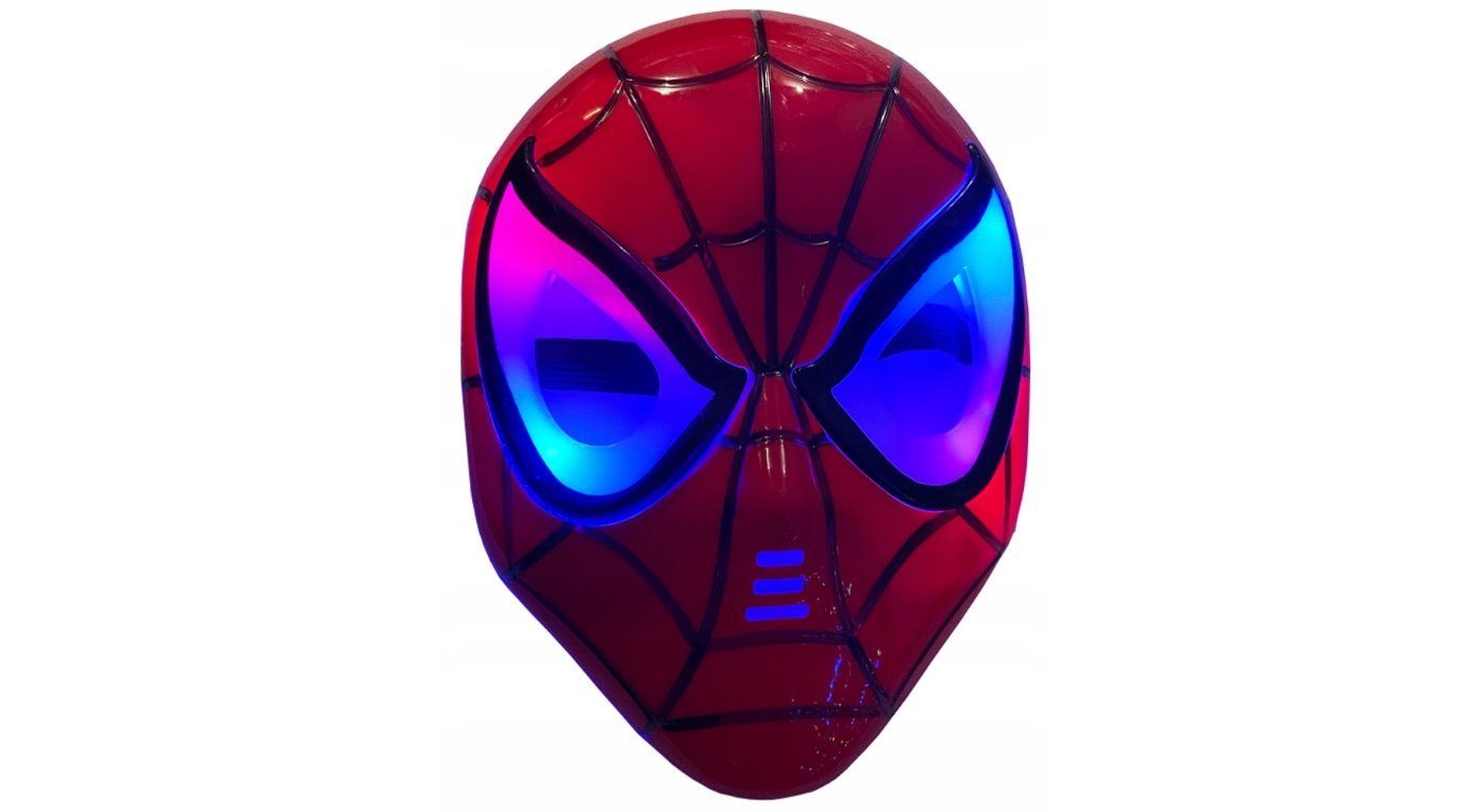Festivalartikel Verkleidungsmaske Spider-Man LED Maske Marvel, Leuchtende Augen, Ideal für Partys, (1-tlg)