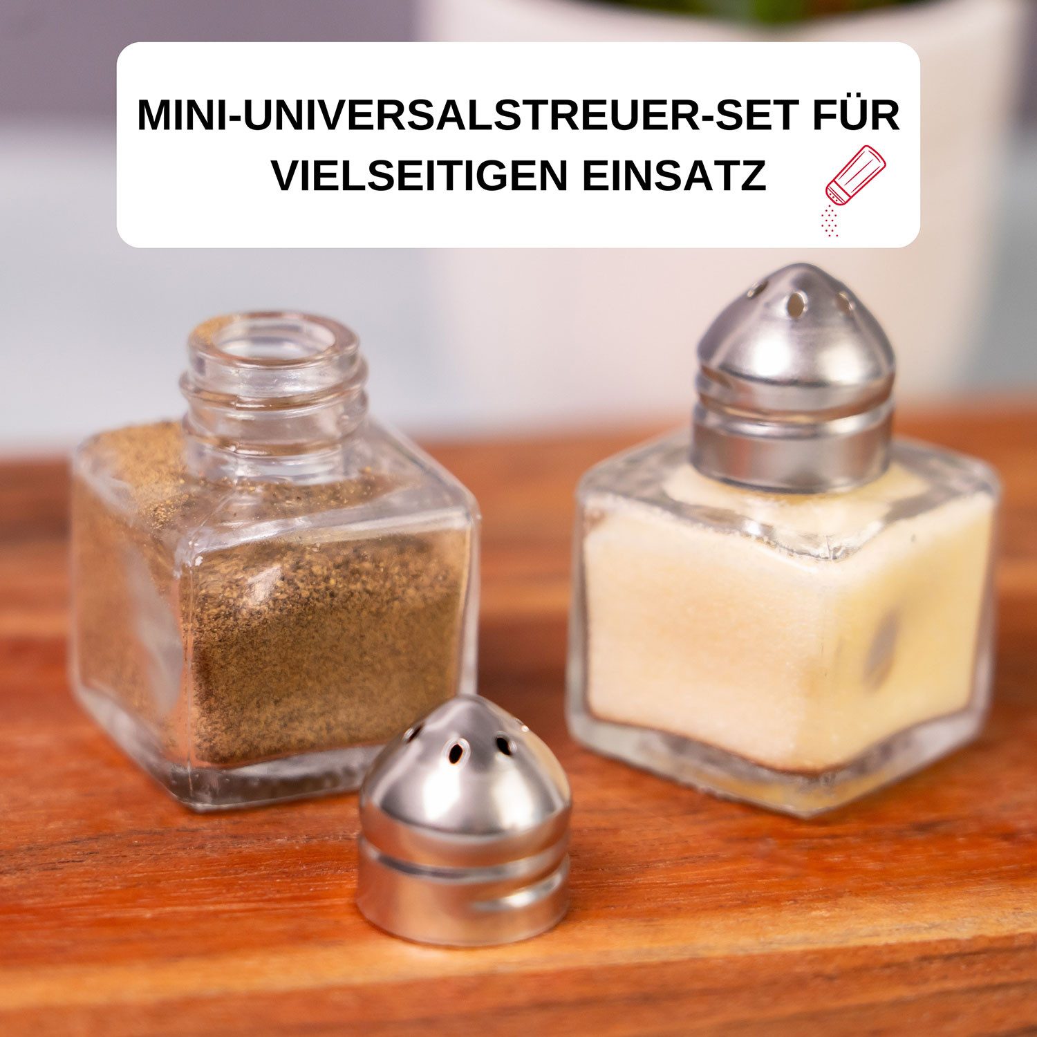 WESTMARK Salz- / Pfefferstreuer Set Mini-Universalstreuer, 2tlg, Fassungsvermögen: je 15 ml