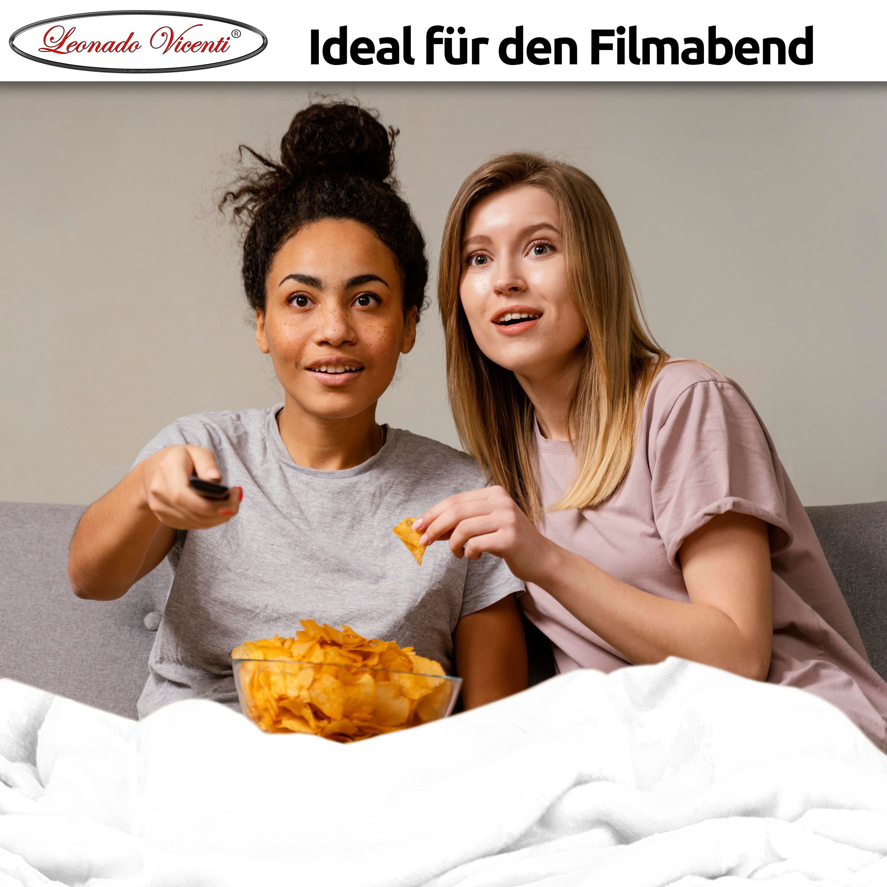 Wohndecke kuschelig warm 150x200, 220x240 oder 270x230, Leonado Vicenti, Kuscheldecke flauschig weich, Einfarbig – Bild 2 von 5