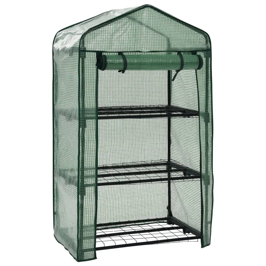 vidaXL Gewächshaus 3-stufiges Mini-Gewächshaus 69 x 49 x 125 cm