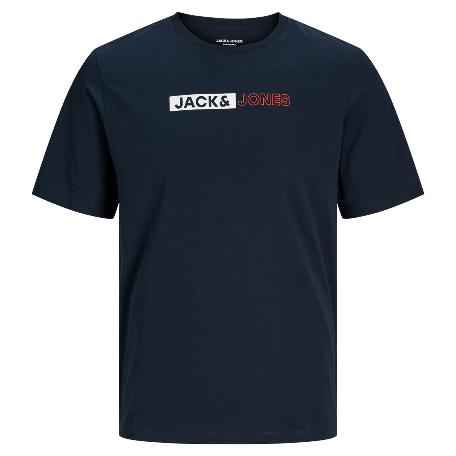 Jack & Jones Rundhalsshirt Jack&Jones XXL T-Shirt navy Brustprint JJECORP. € 20,99