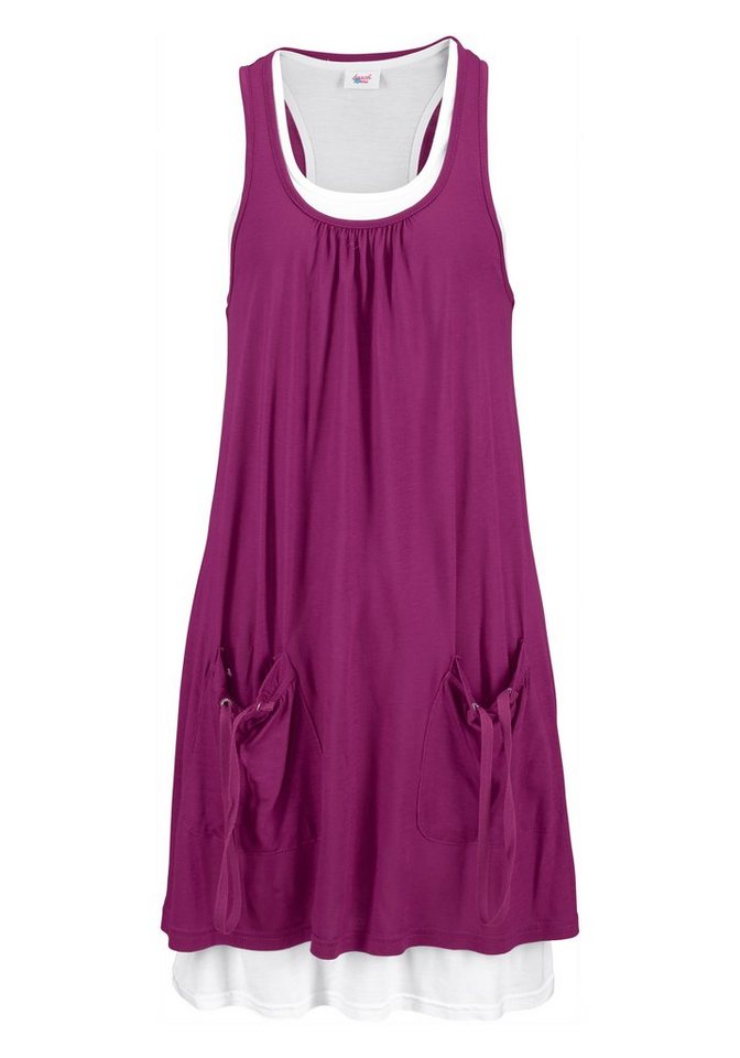 Beachtime Strandkleid im Lagenlook in rot
