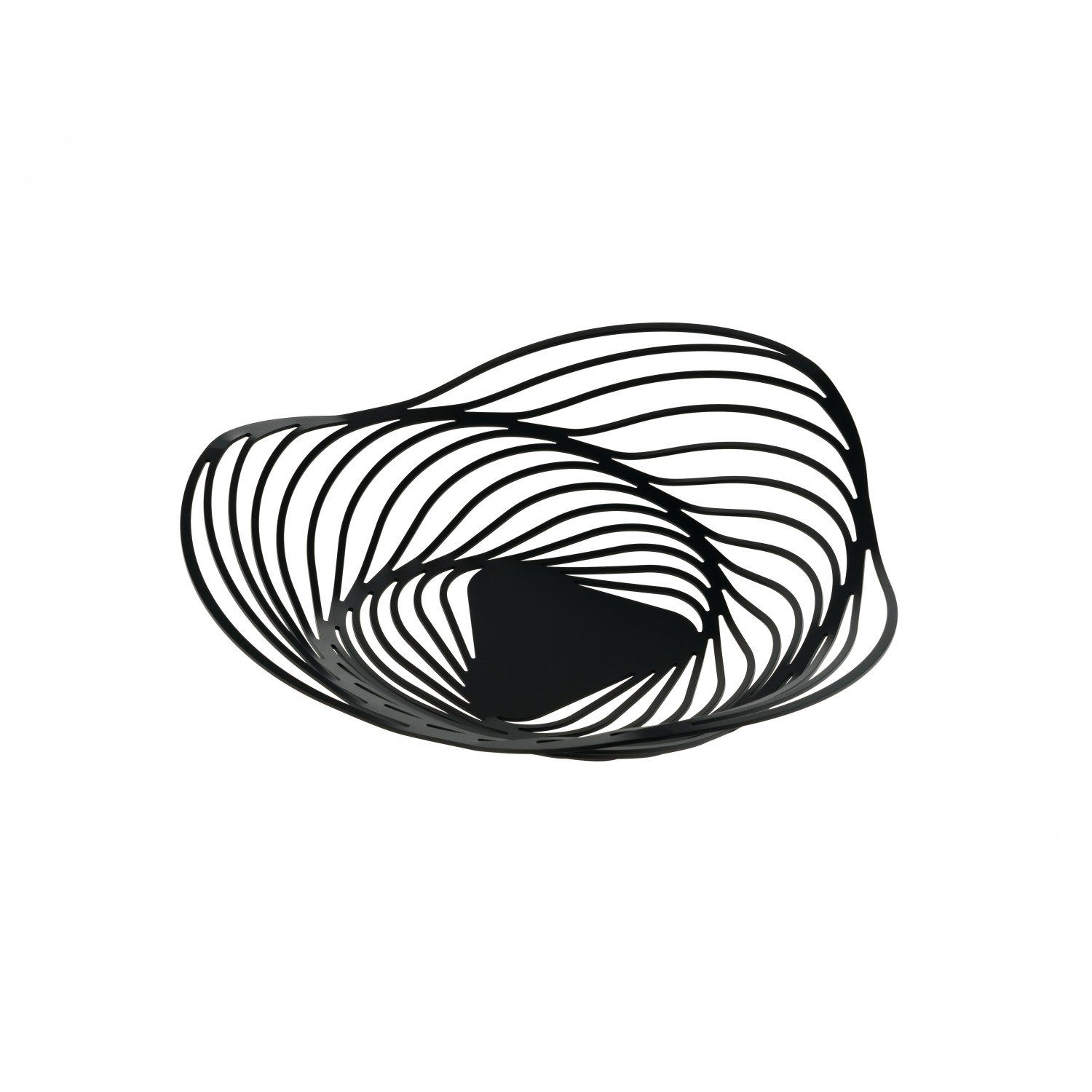 Alessi Obstschale Trinity Schwarz 33 cm, Epoxidharzbeschichteter Stahl