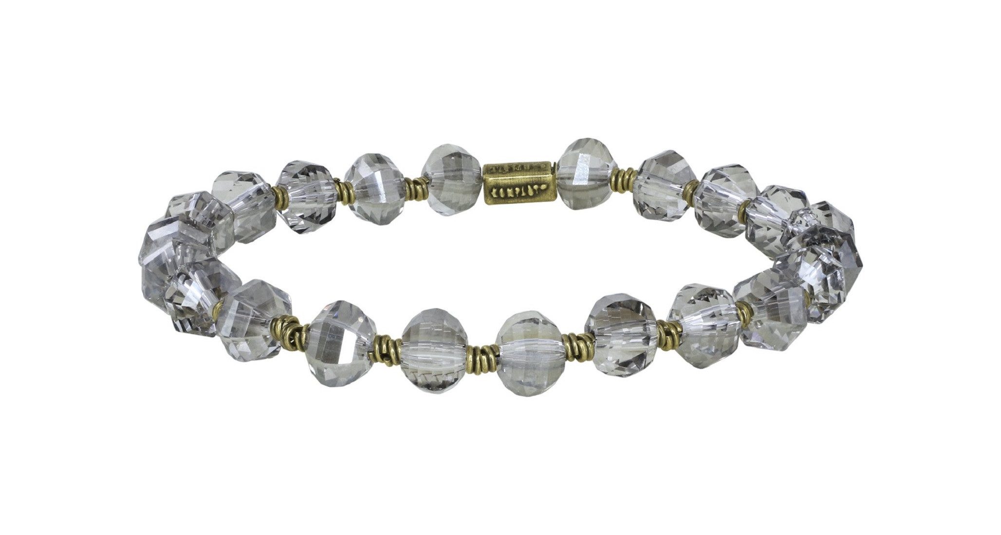 KONPLOTT Armband Konplott: Armband Petit Glamour d´Afrique, Kristall (einteilig, einteilig), dehnbares Nylonband, geschliffene Kristalle