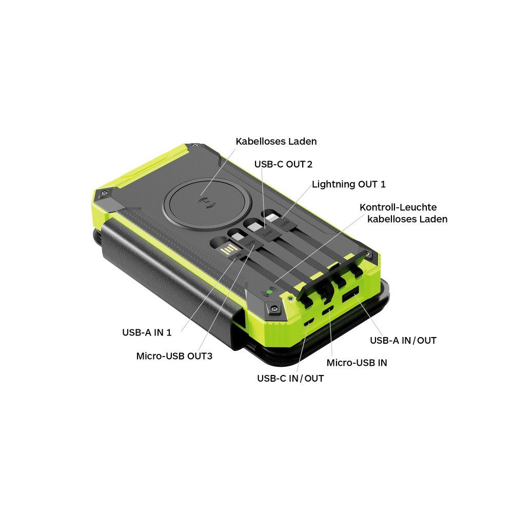Realpower RealPower REALPOWER PB-20000 Solar Powerbank 20000 mAh Grün Powerbank 20000 mAh