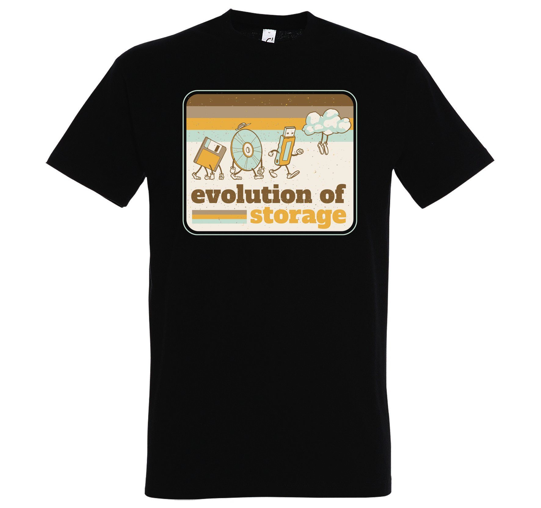 Youth Designz T-Shirt Storage Evolution Herren Shirt mit trendigem Frontprint Schwarz