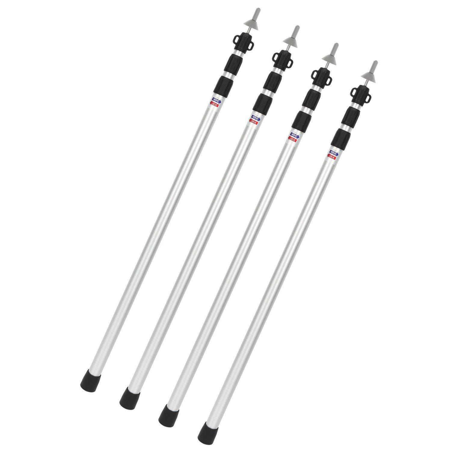 Zeltstange Zeltstange 4 Stück Teleskop-Zeltstange Aluminium 87.5-234.5cm