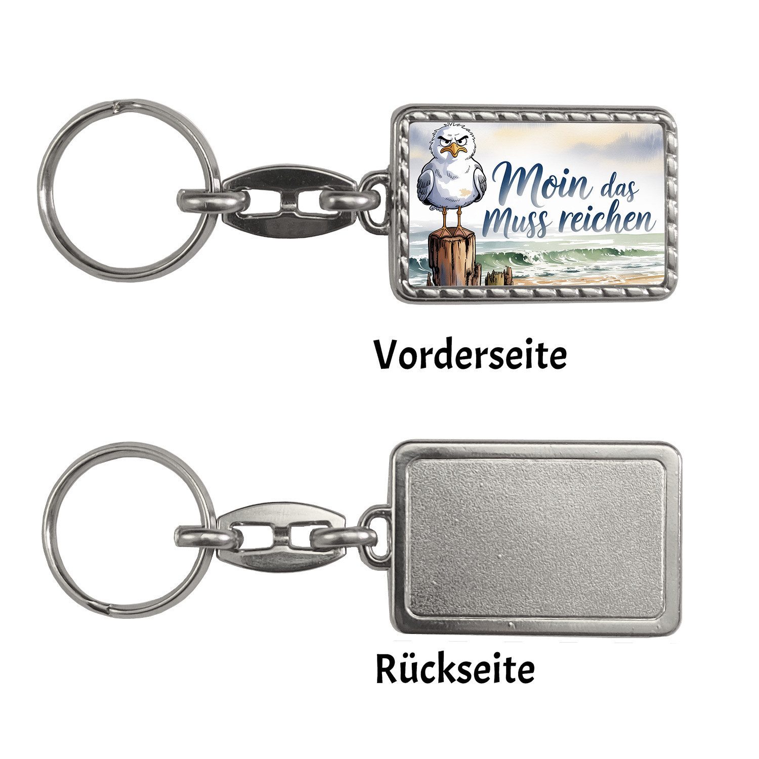 speecheese Schlüsselanhänger Möwe Aquarell Moin Spruch Schlüsselanhänger mi günstig online kaufen
