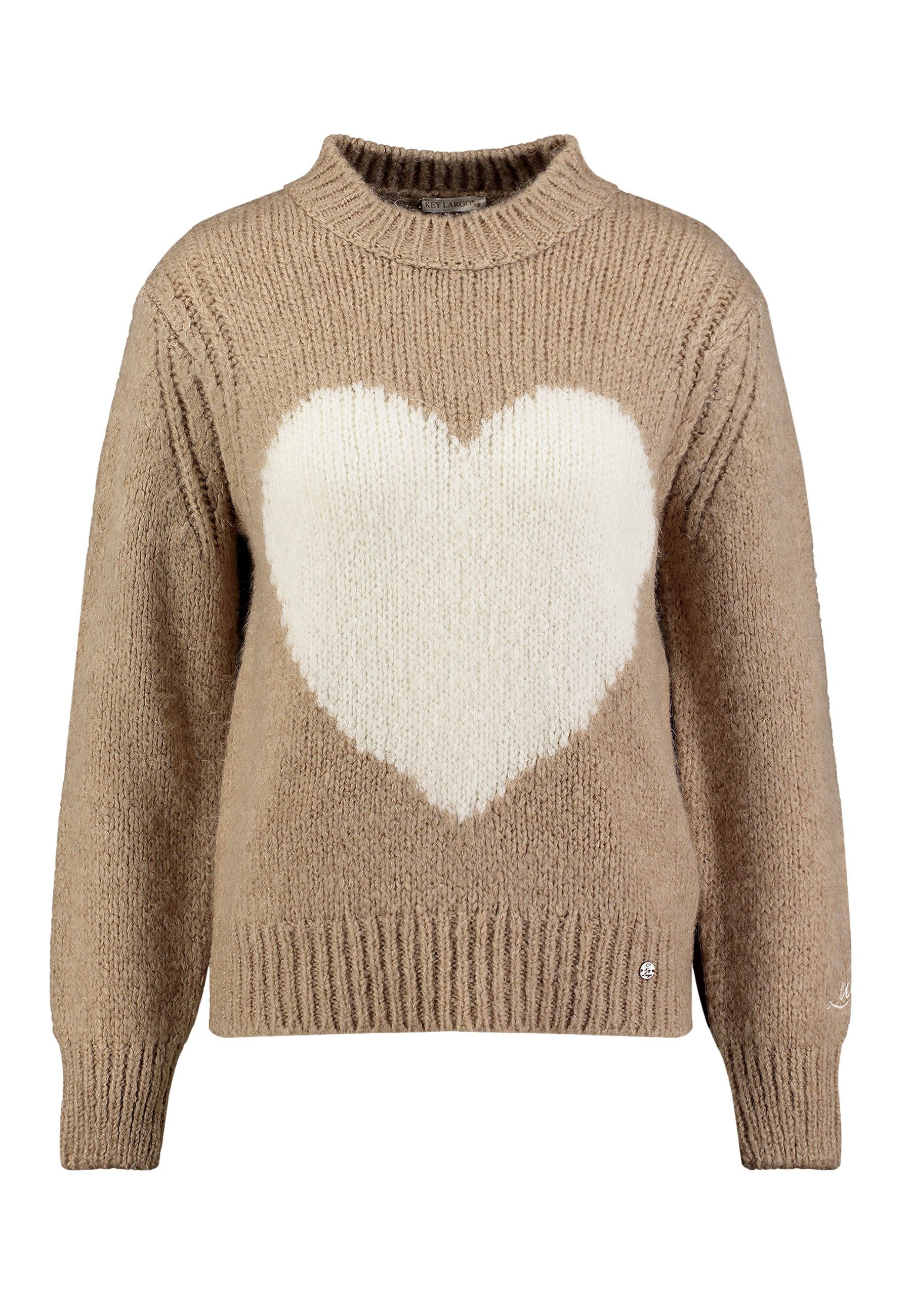 Key Largo Strickpullover Pullover FEELING Strickpullover Steh-Kragen (1-tlg)