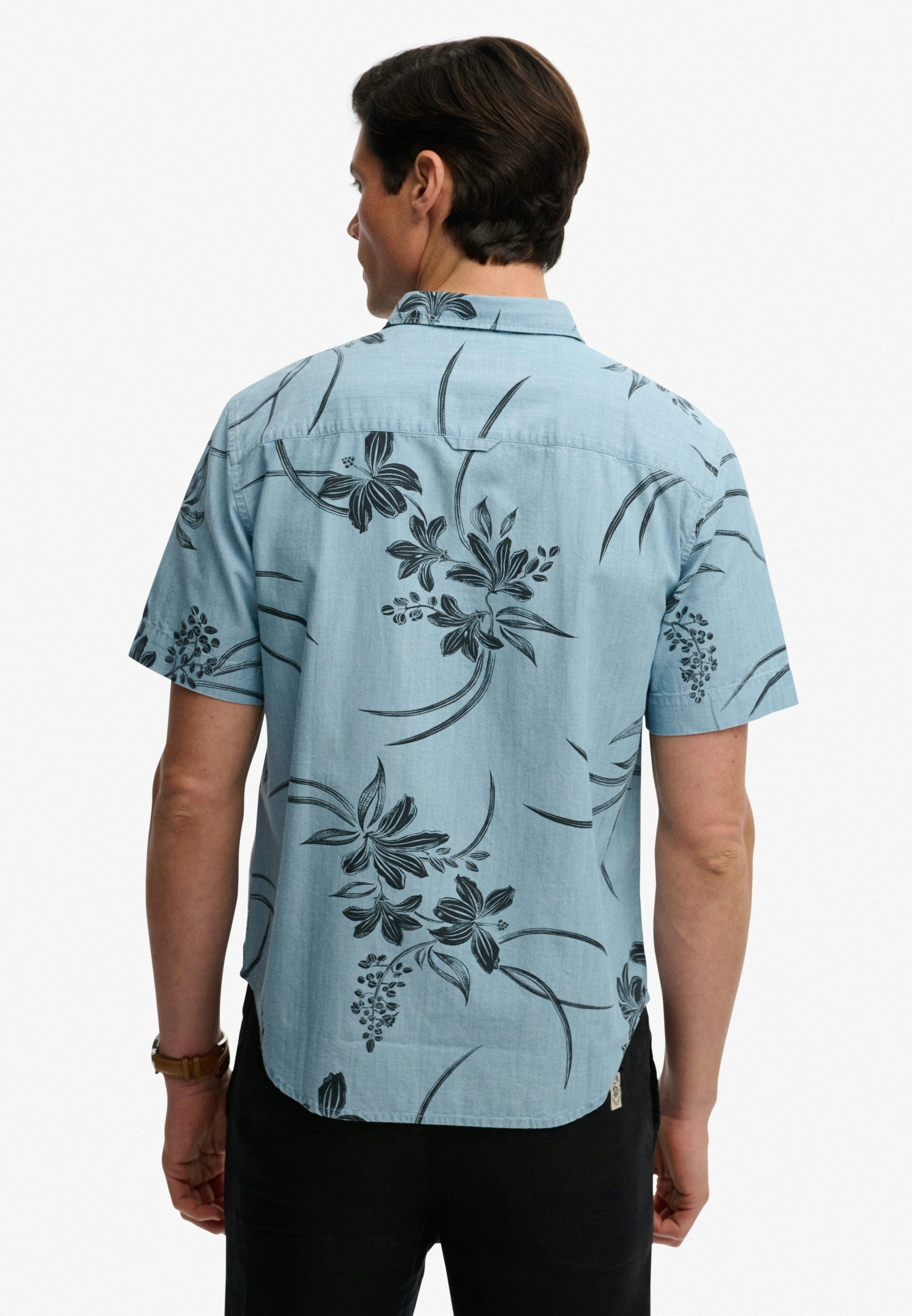 Superdry Kurzarmhemd VINTAGE LOOM S/S SHIRT mit sommerlich coolem Hawaii-Blumen-Print