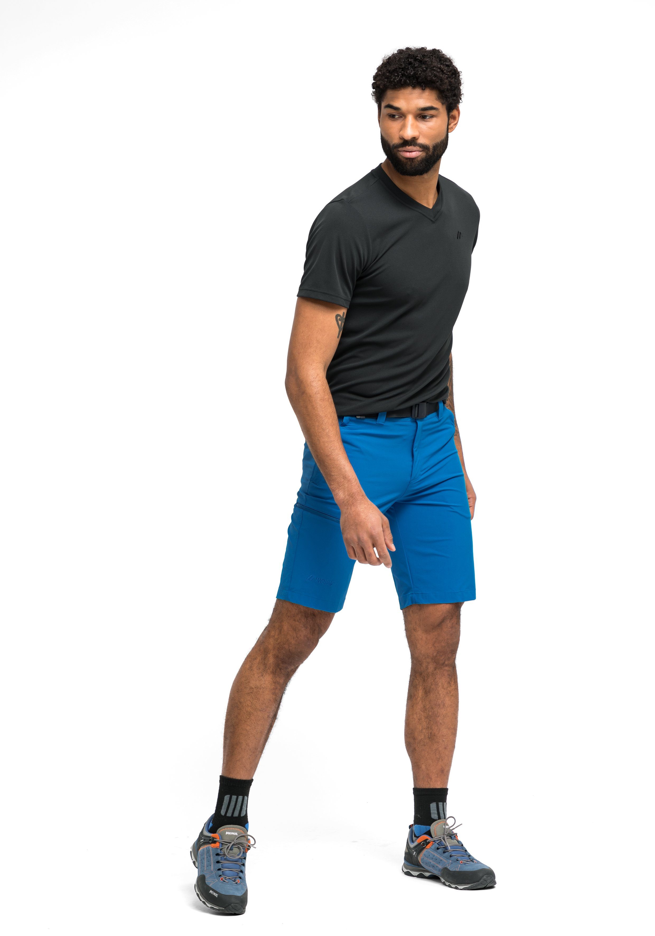 Sports Huang kurze Funktionsshorts atmungsaktive saphirblau Wanderhose, Maier Herren Outdoor-Bermuda