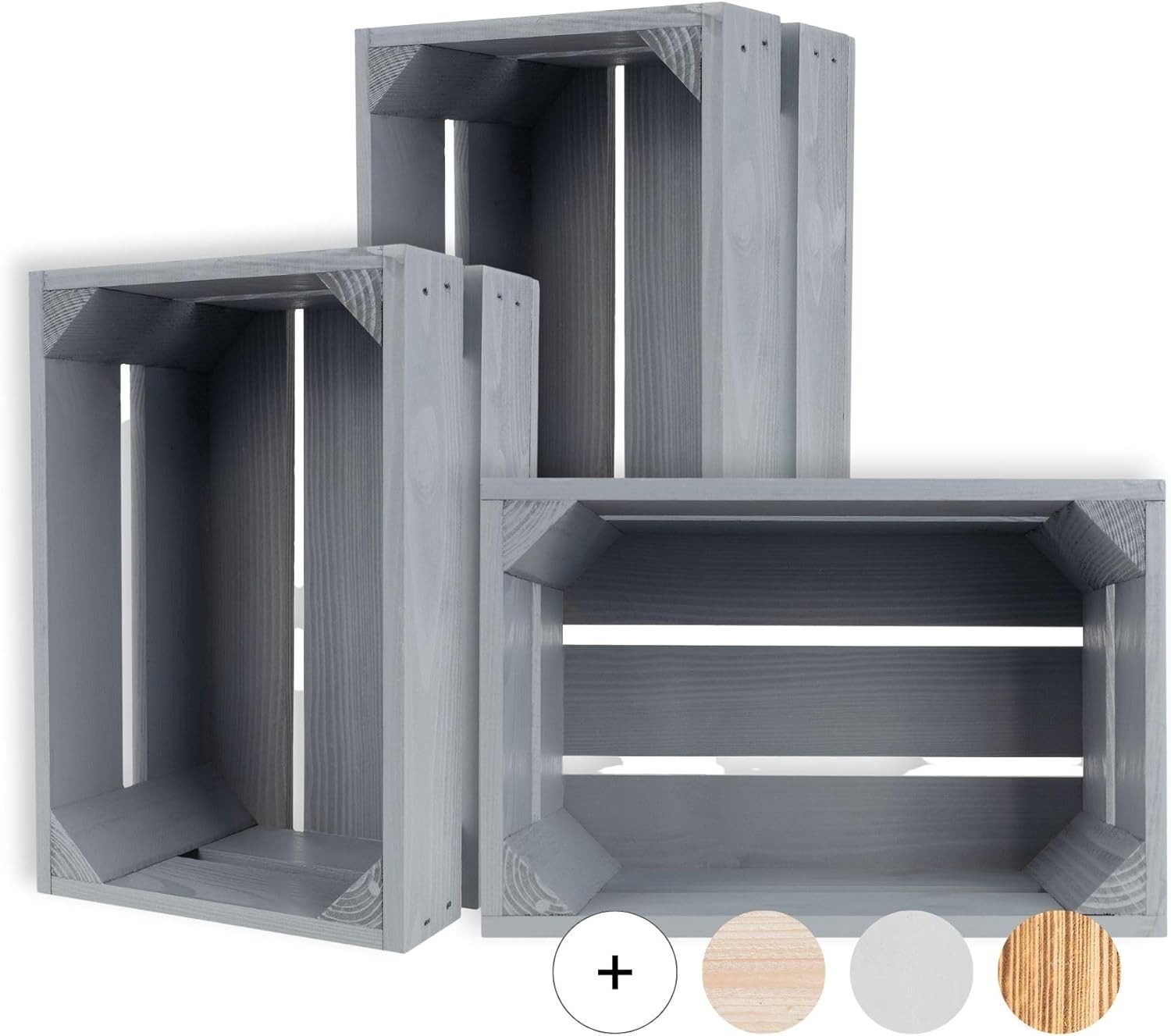 Creative Deco Holzkiste 3x Weinkisten Set günstig online kaufen