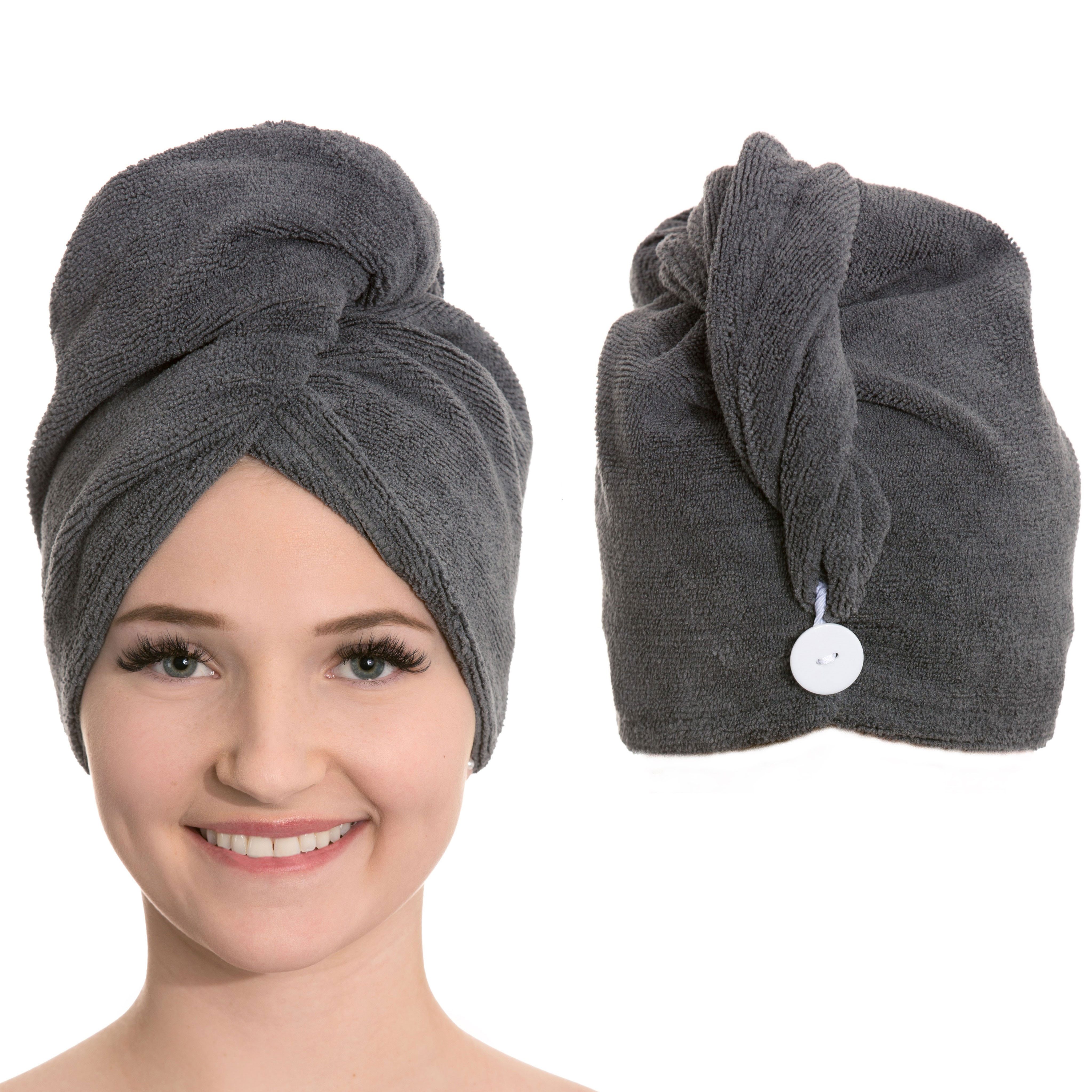 ZOLLNER Turban-Handtuch, Mikrofaser (2-St), 25 x 65 cm, 80% Polyester, 20% günstig online kaufen