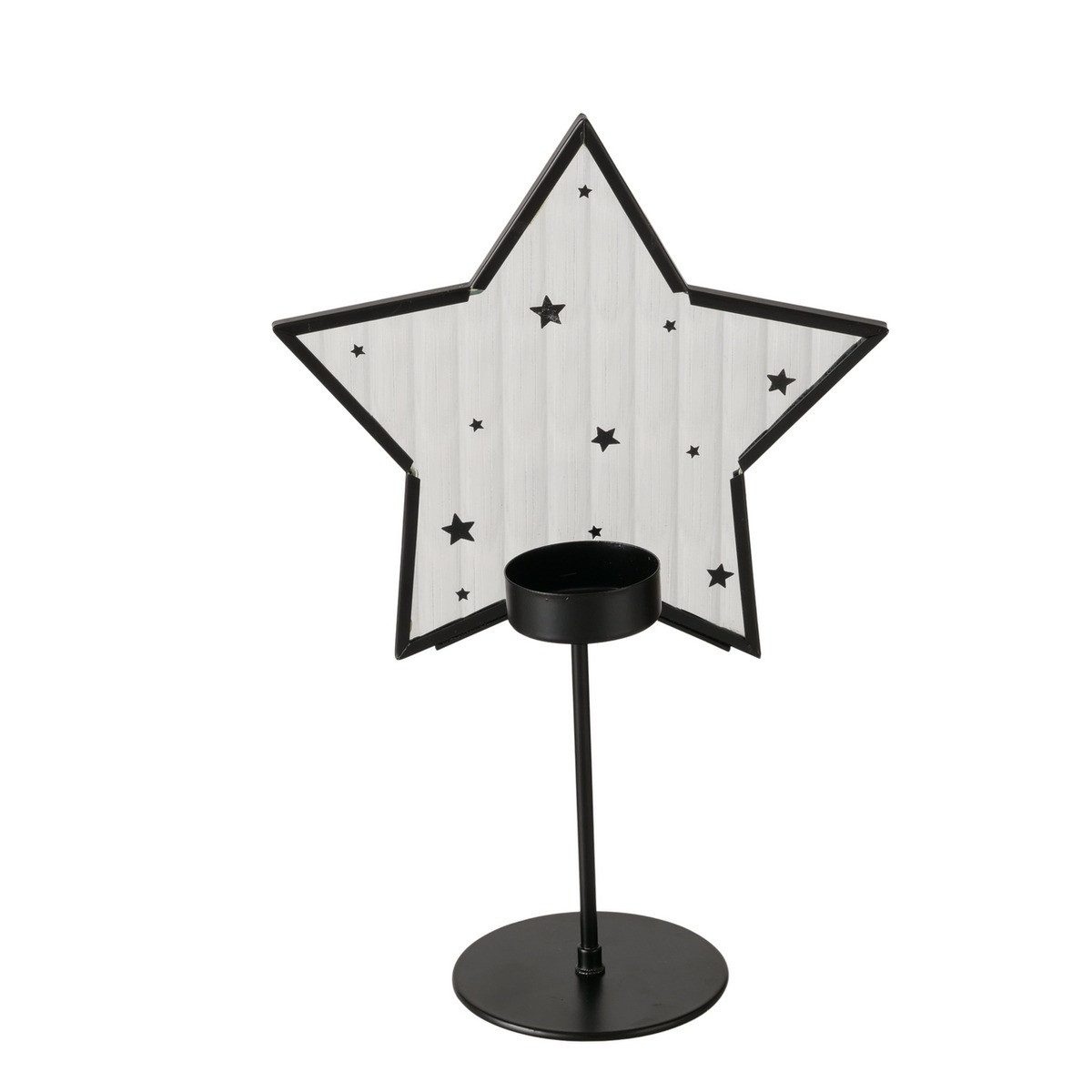BOLTZE Teelichthalter BOLTZE Teelichthalter Stanny Stern schwarz 25,5cm