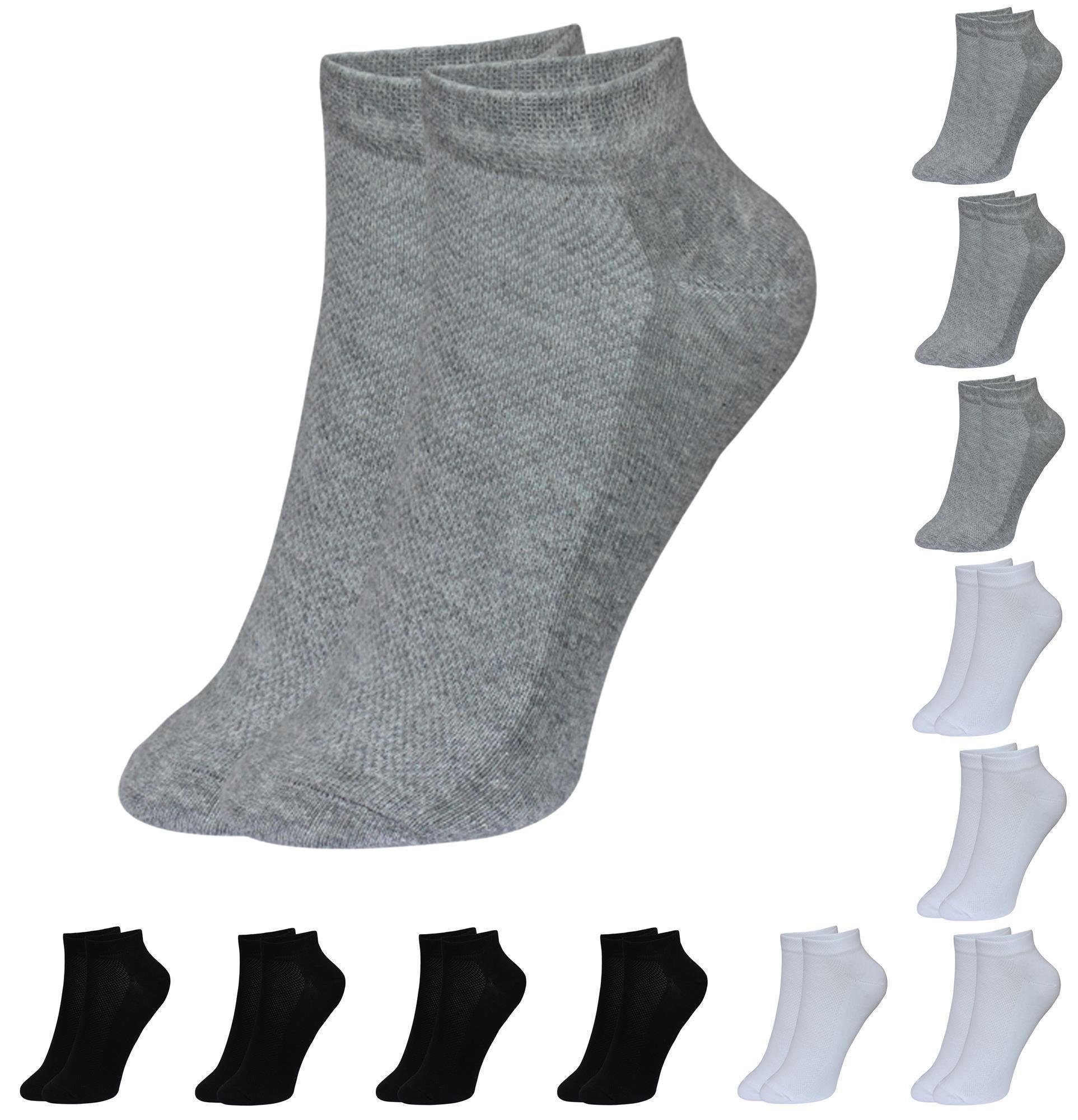 LOREZA Kurzsocken 12 Paar Jungen & Mädchen Kurzsocken - Basics - Mehrfarbig (Paar, 12-Paar, 12 Paar) 12-Paar