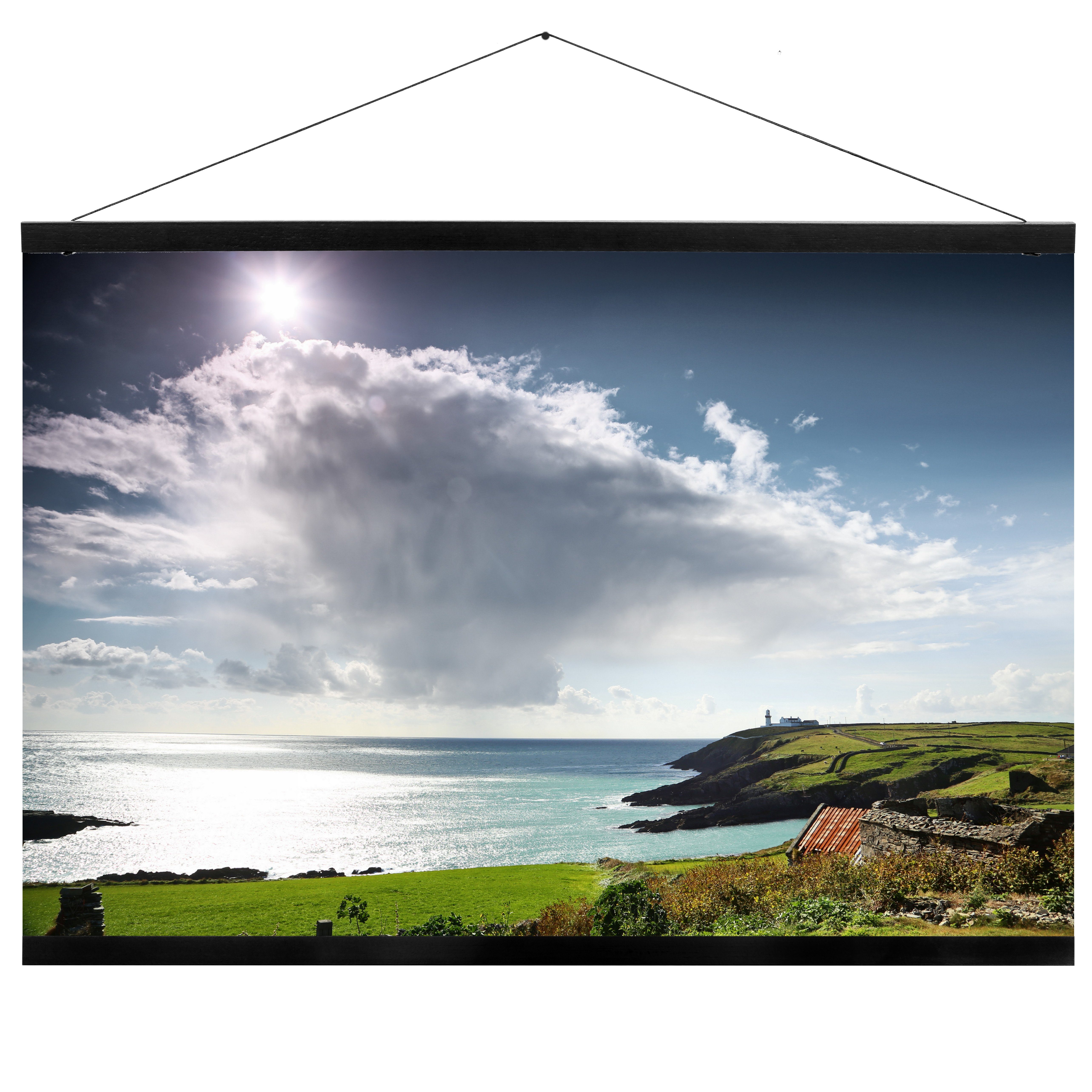 Panorahma Bilderrahmen Posterleiste aus Eichenholz, Klemmschiene, 3 Farben günstig online kaufen