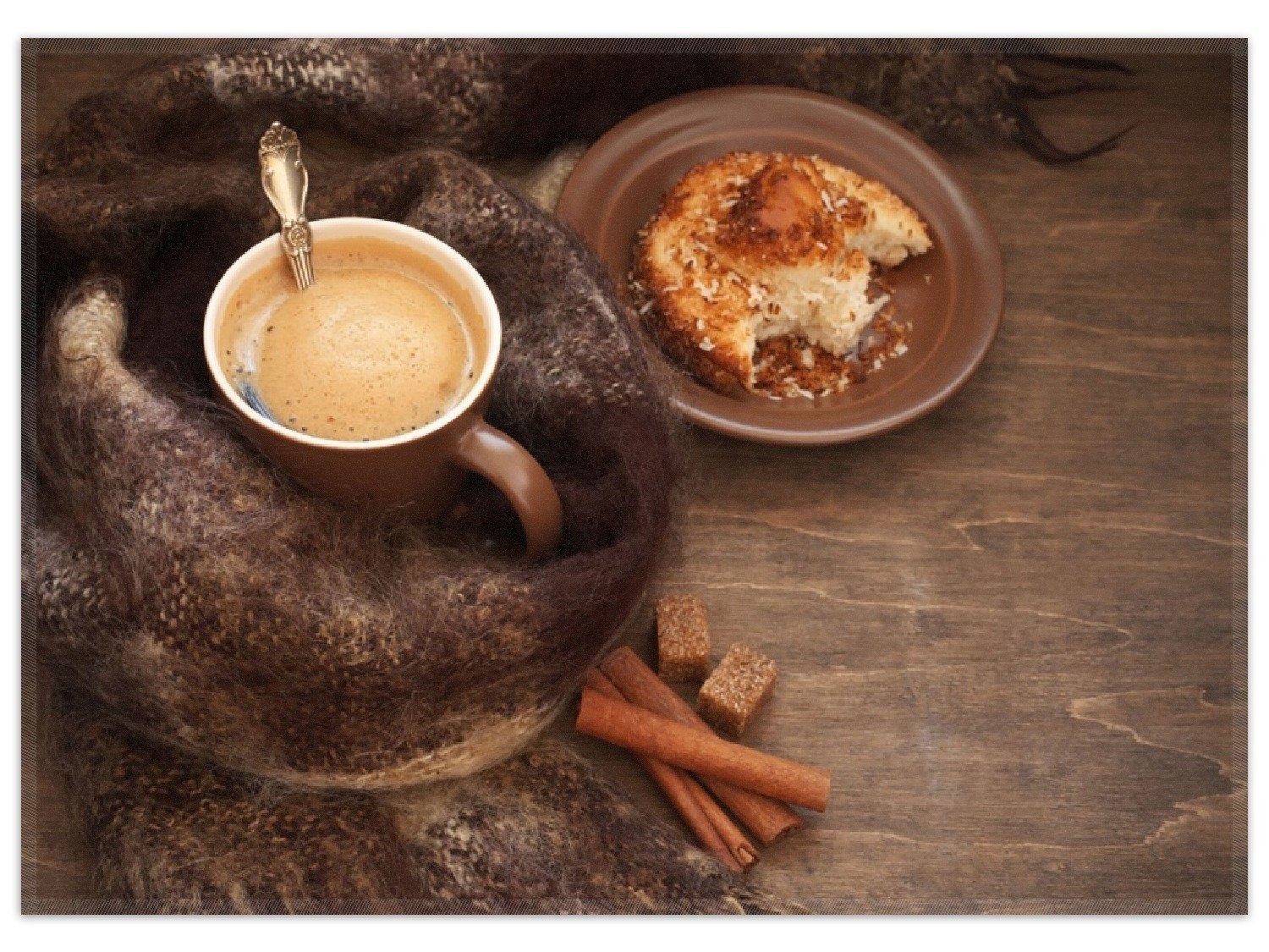 Teppich Kuchen und Kaffeegenuss