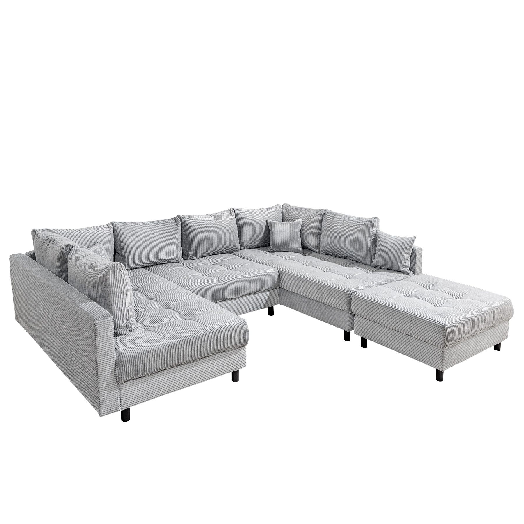 riess-ambiente Wohnlandschaft KENT 305cm hellgrau / günstig online kaufen