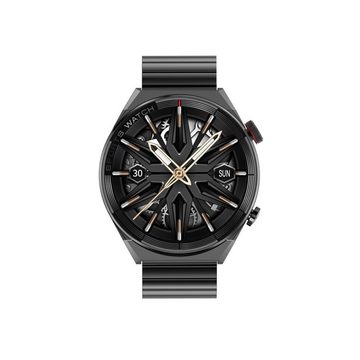 DTC GmbH Smartwatch für Männer - Holzkohle Smartwatch Multi-Funktions-Smartwatch