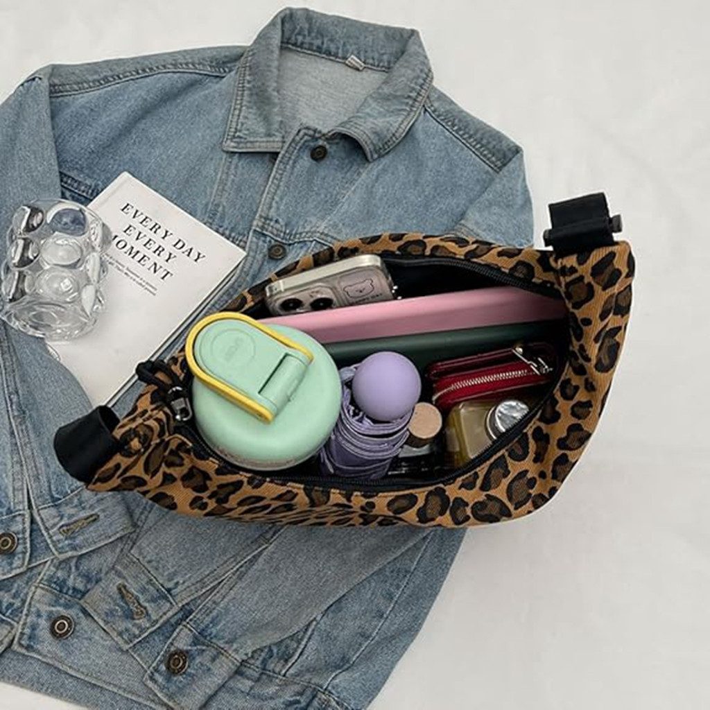 VEKROBOT Schultertasche Damen Handtasche Leopardenmuster. Als Umhängetasche Schultertasche (1-tlg., Moderne Umhängetasche: Vielseitig & lässig), Verstellbarer Schultergurt