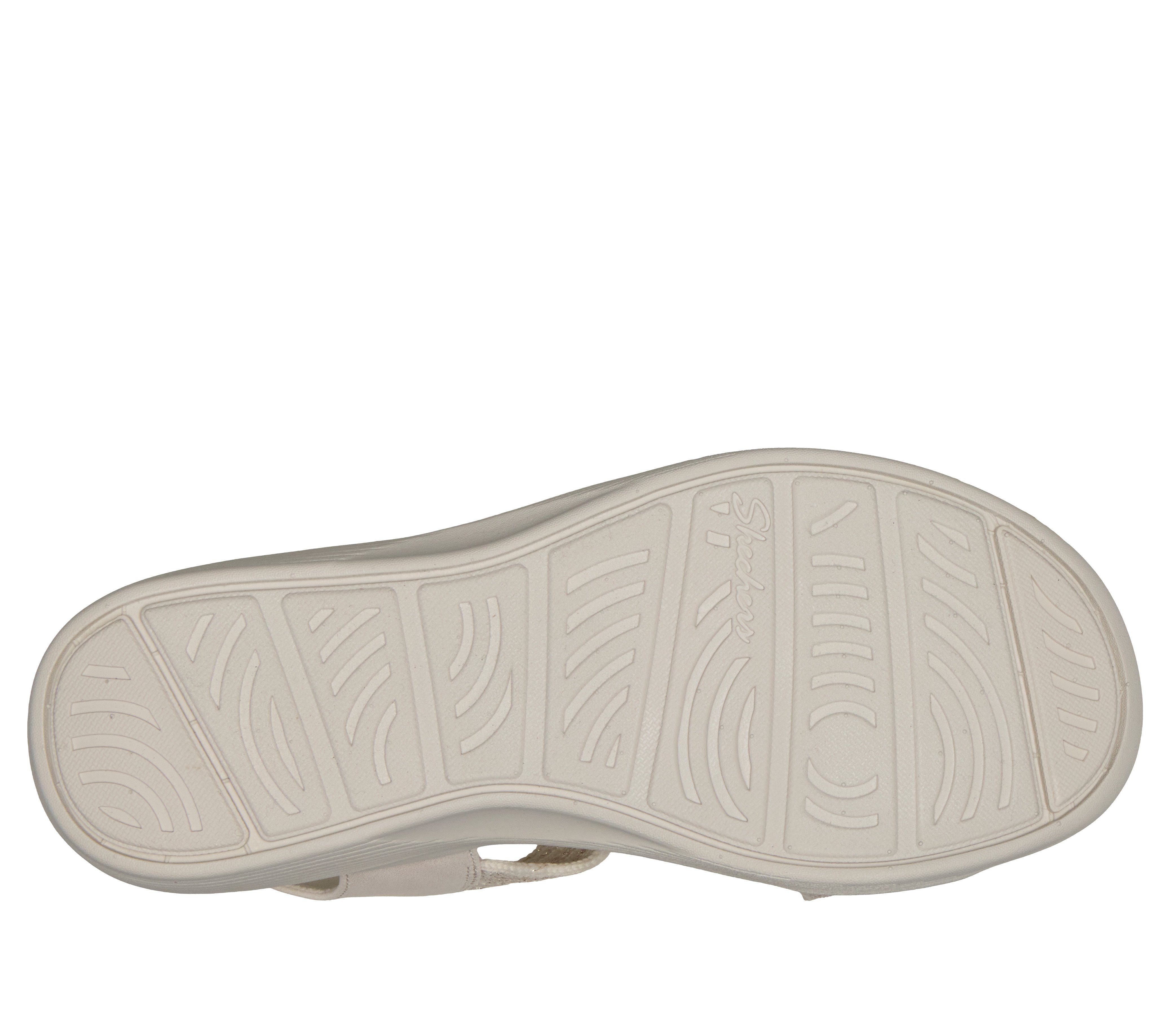 Skechers ARYA Sandale Sommerschuh, Keilsandalette mit komfortablem Luxe Foam