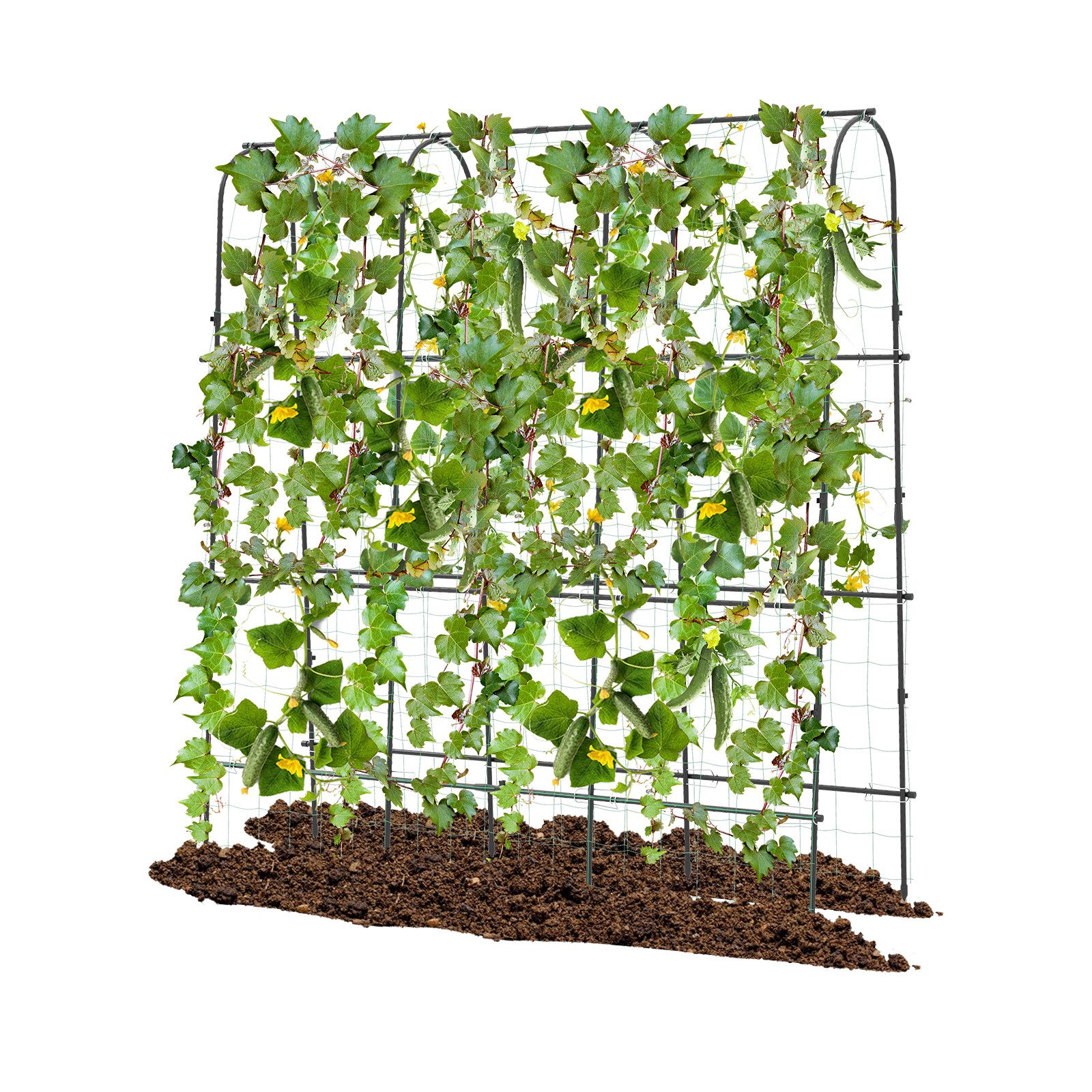 COSTWAY Rankhilfe, Rankgitter mit Netz, für Kletterpflanzen, 179 x 32-65 x günstig online kaufen