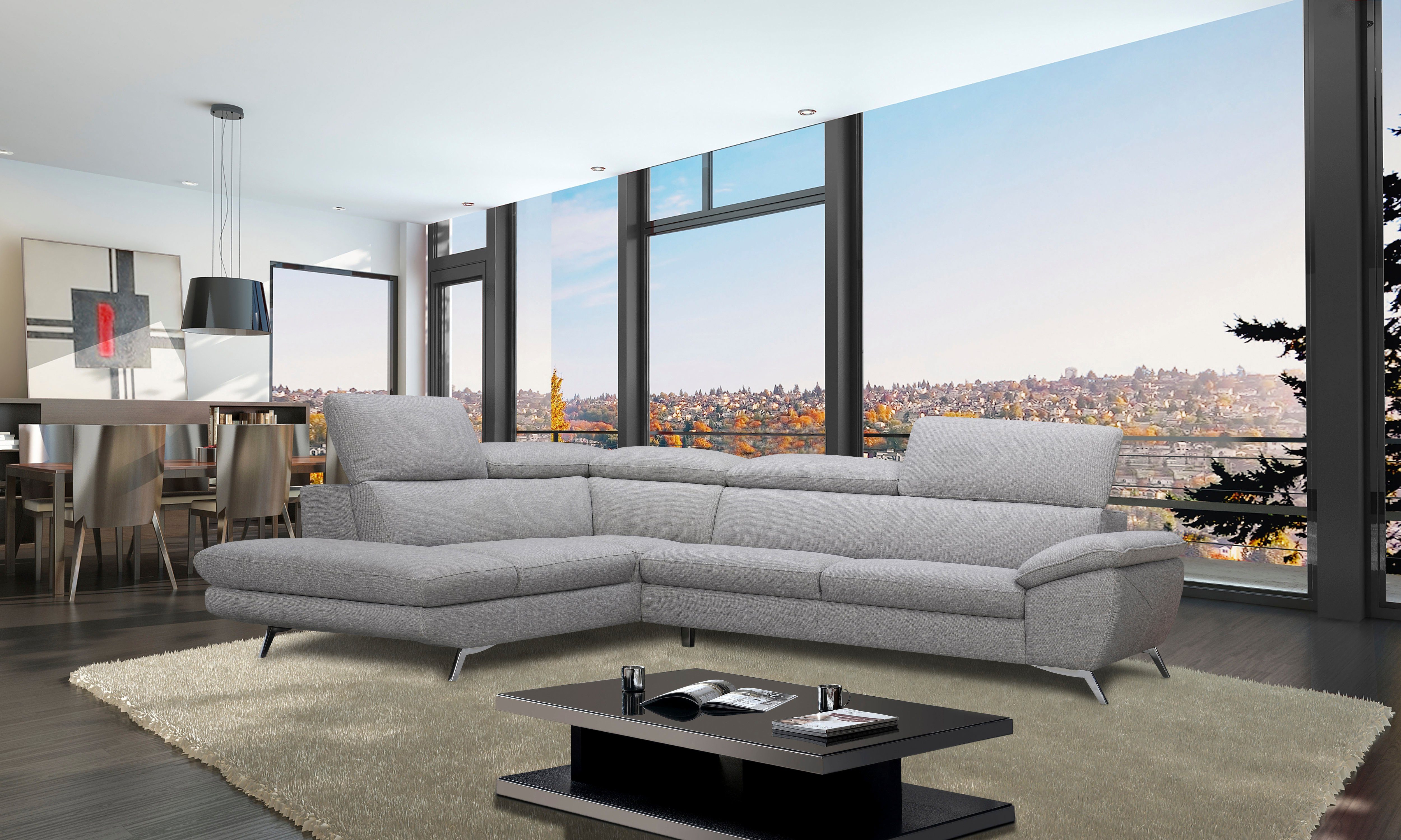 Places Of Style Ecksofa Hochwertig Mit Manuell Verstellbarer Kopfstutze Online Kaufen Otto