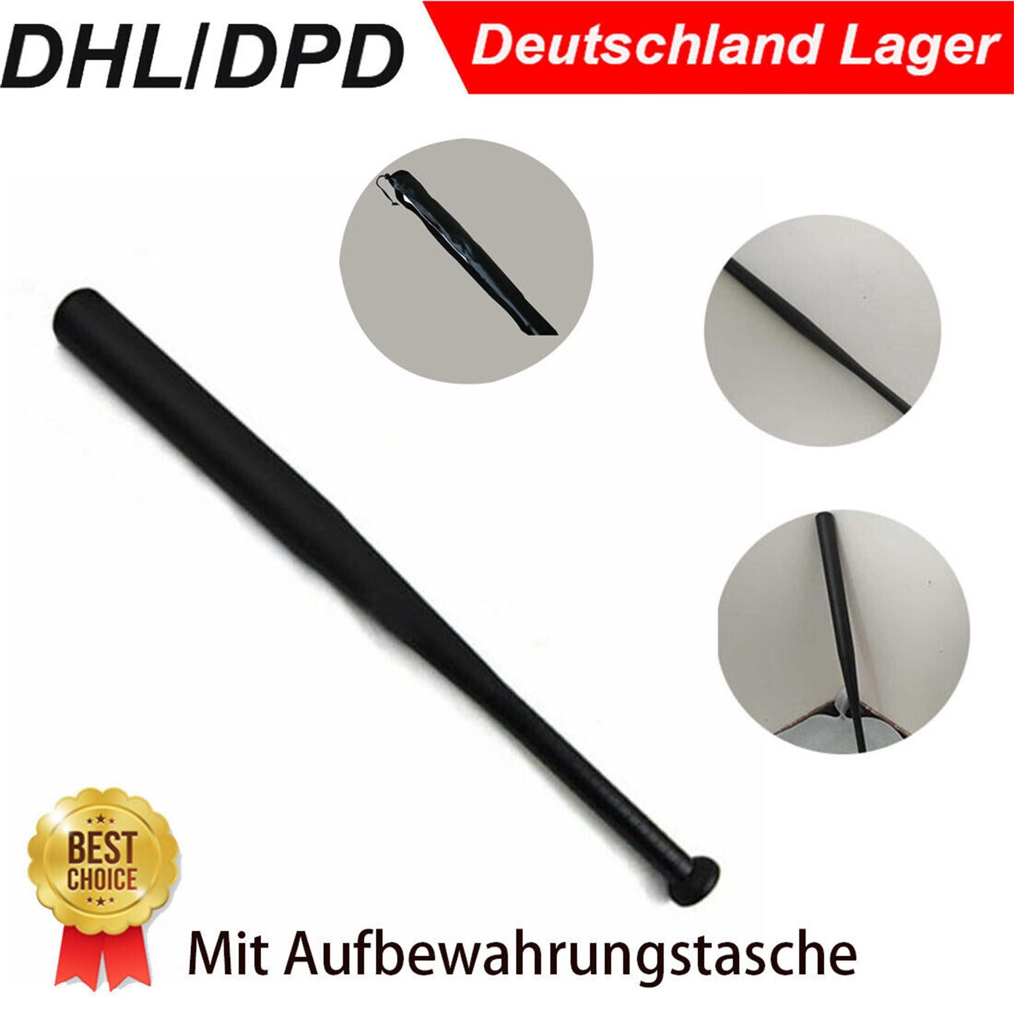 Luckice Baseballschläger aus Stahl, 32 Zoll (81 cm), schwarz, mit rutschfestem Griff, (inkl. Tragetasche)