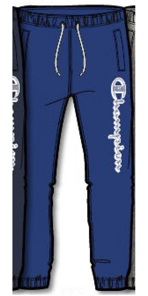 Champion Jogginghose (Baumwolle) Graphic Big Logo Print lang royalblau Kinder