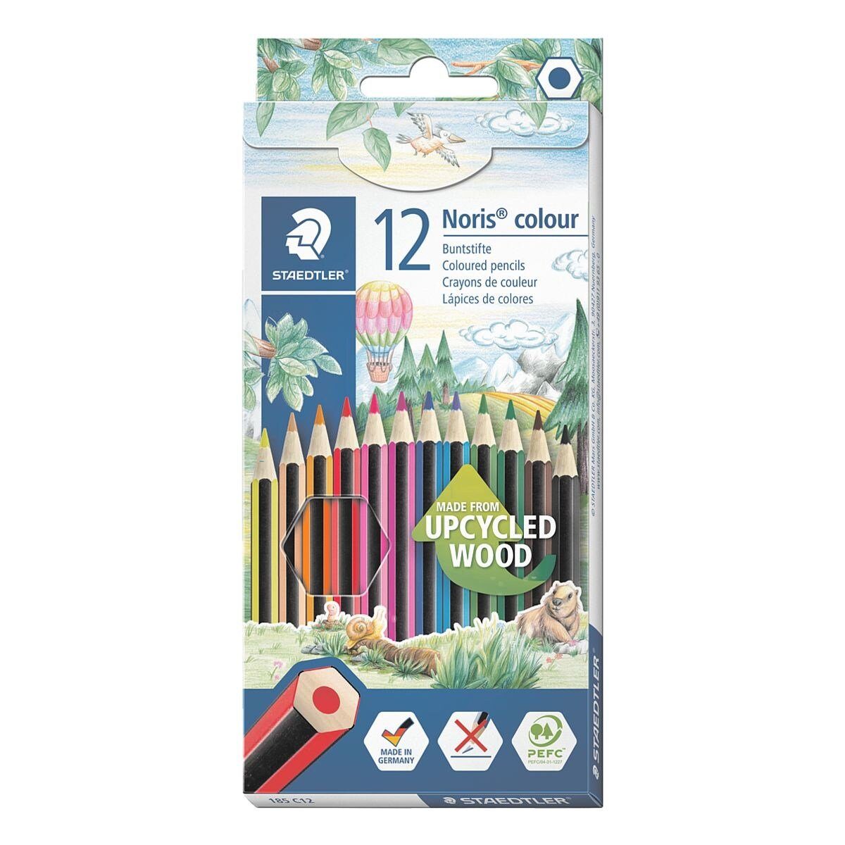 STAEDTLER Buntstift Noris Colour, (12-tlg), mit ergonomischer Softoberfläche