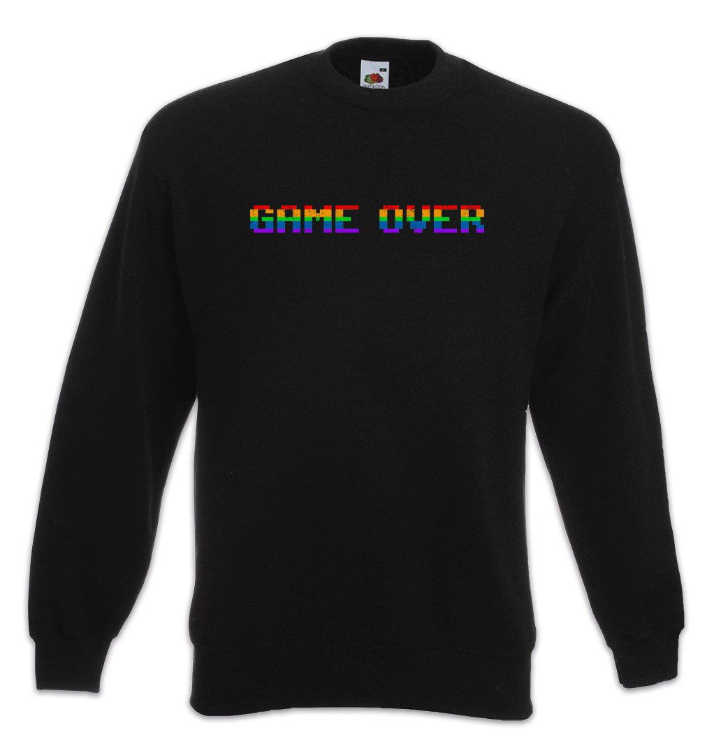 Sweatshirt Game Over Rainbow Sweatshirt Retro Gamer Gaming Vintage Arcade PC