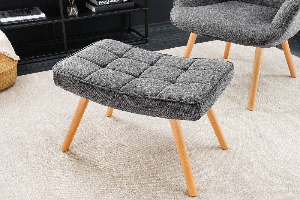 riess-ambiente Fußhocker SCANDINAVIA grau / natur (Einzelartikel, 1 St), Wo günstig online kaufen