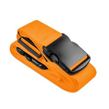 VERCO Koffergurt Gepäckgurt Koffergürtel Kofferband, (1-tlg), Gepäckband Kofferriemen für die Reise in der Farbe Orange