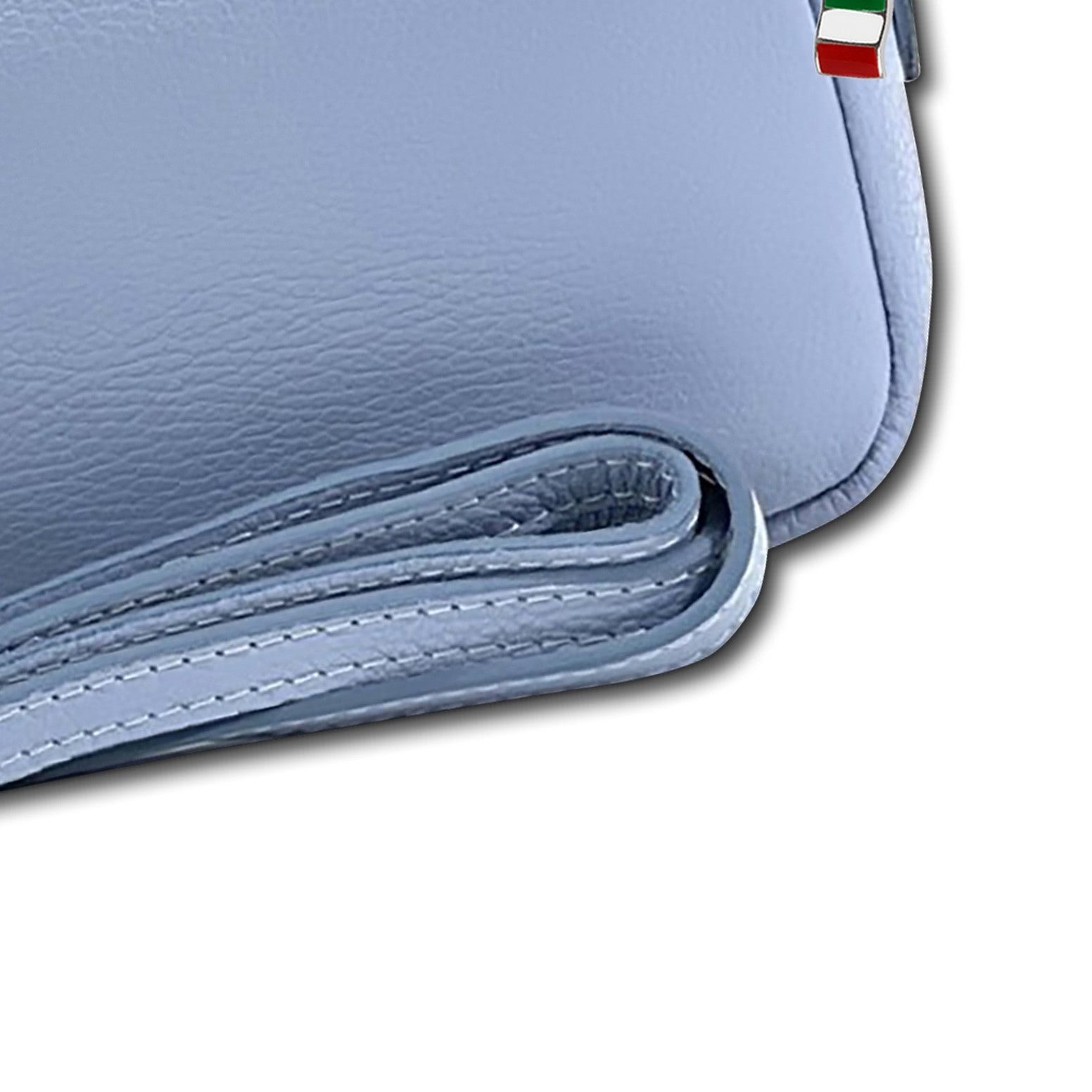 FLORENCE Umhängetasche Florence Umhängetasche Damen Tasche (Umhängetasche), Damen Leder Umhängetasche, hellblau ca. 22cm