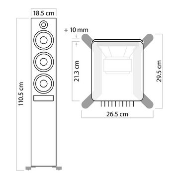 Nubert nuPro XS-6000 RC Stand-Lautsprecher (800 W, X-Room Calibration, Nubert X-Remote)