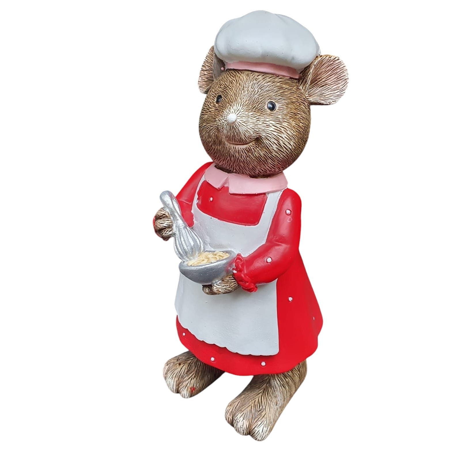 Aspinaworld Gartenfigur Deko Maus mit Schale 18 cm, Figur für den Garten