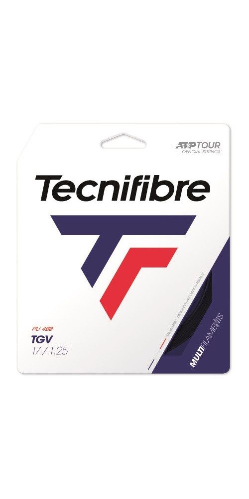 Tecnifibre Tennissaite TGV (Armschonung+Touch) schwarz 12m Set, Saitendicke: 1.35