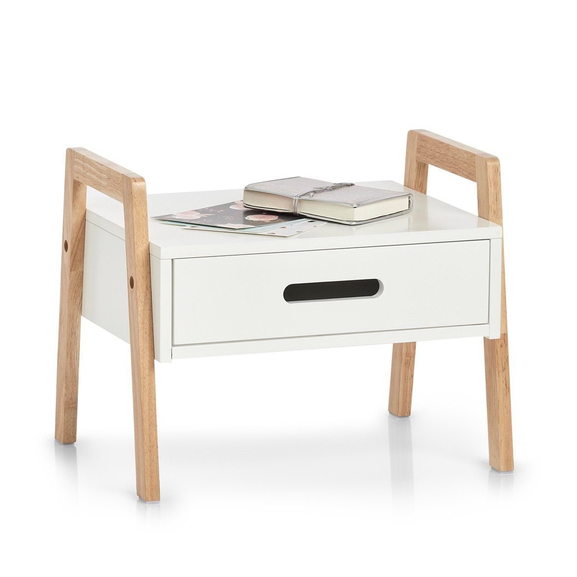 Zeller Present Standregal Ständer mit Ablage und Schublade, 40 x 30 x 33 cm - ZELLER