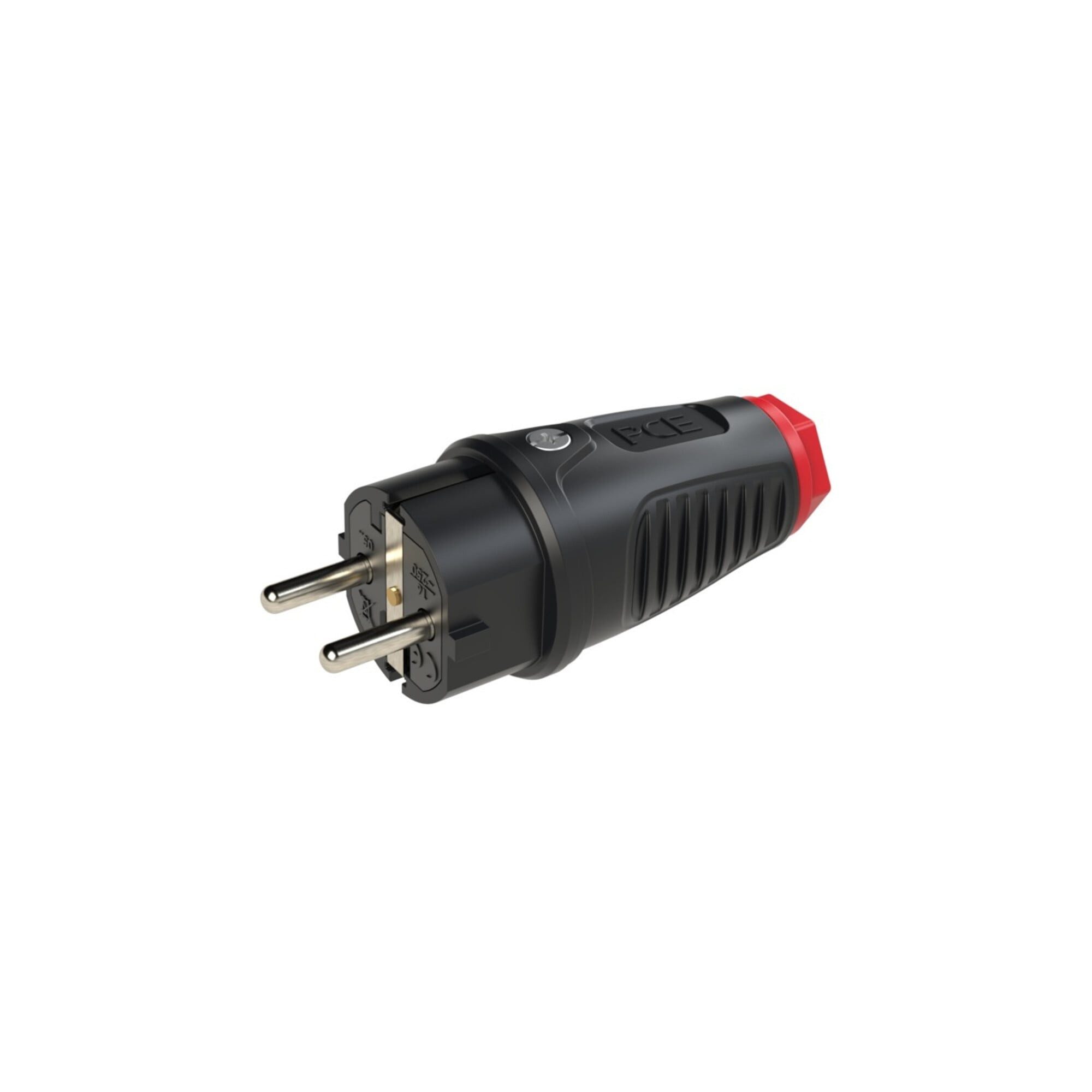 PCE Stromerzeuger PCE Schutzkontaktstecker IP54 Vollgummi 16A / 250V AC / 3p (2P+E)