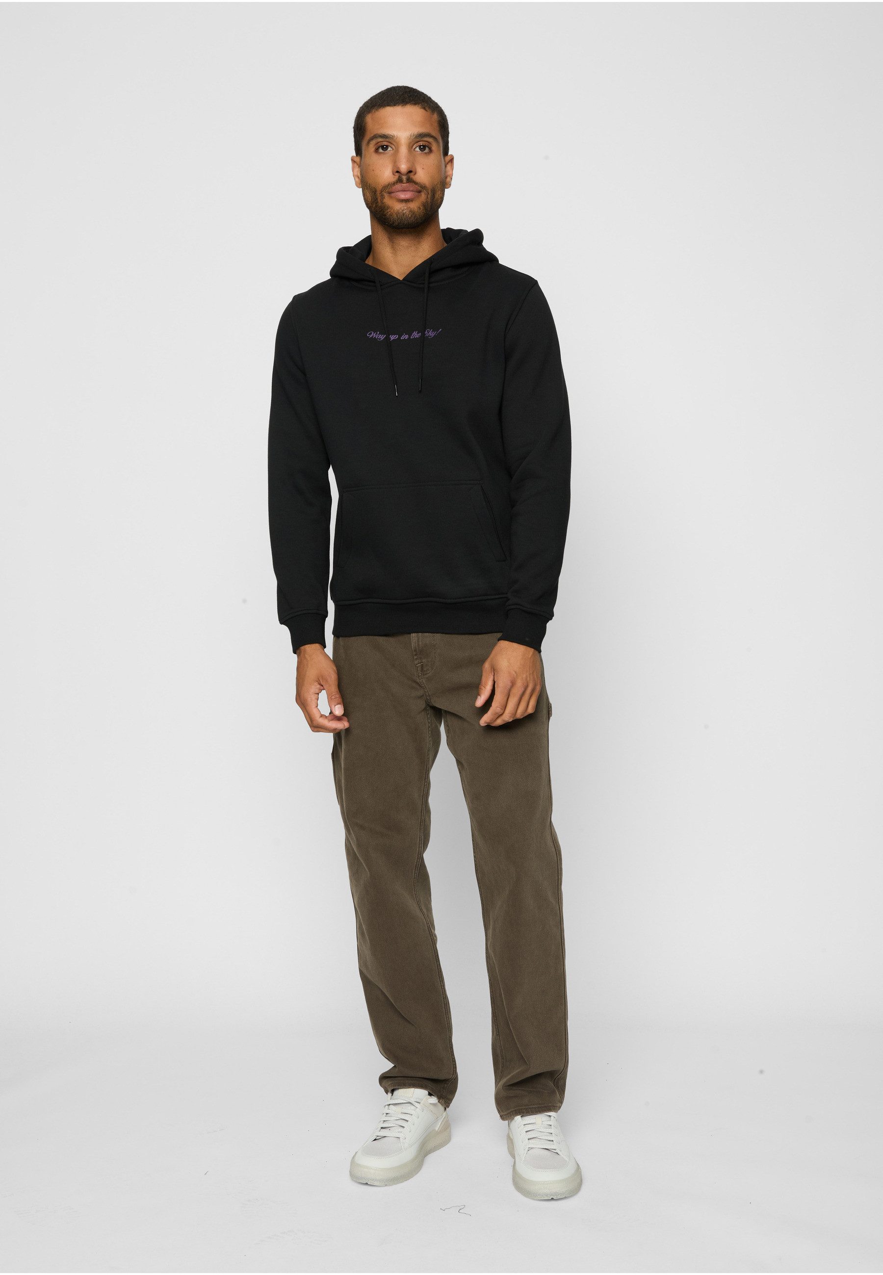 MisterTee Rundhalspullover MisterTee Herren Way Up In The Sky Hoody (1-tlg)