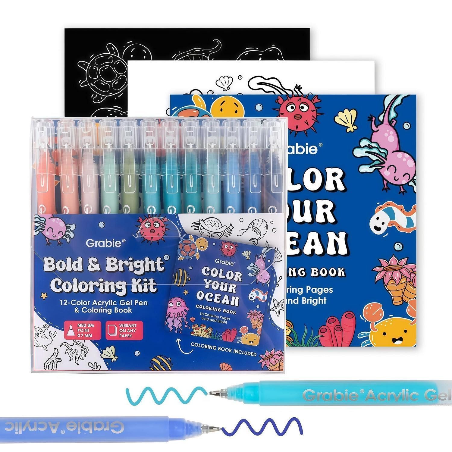 LuxusKollektion Gelroller Acryl Gelstifte Ozean-Set 12er 1,0mm