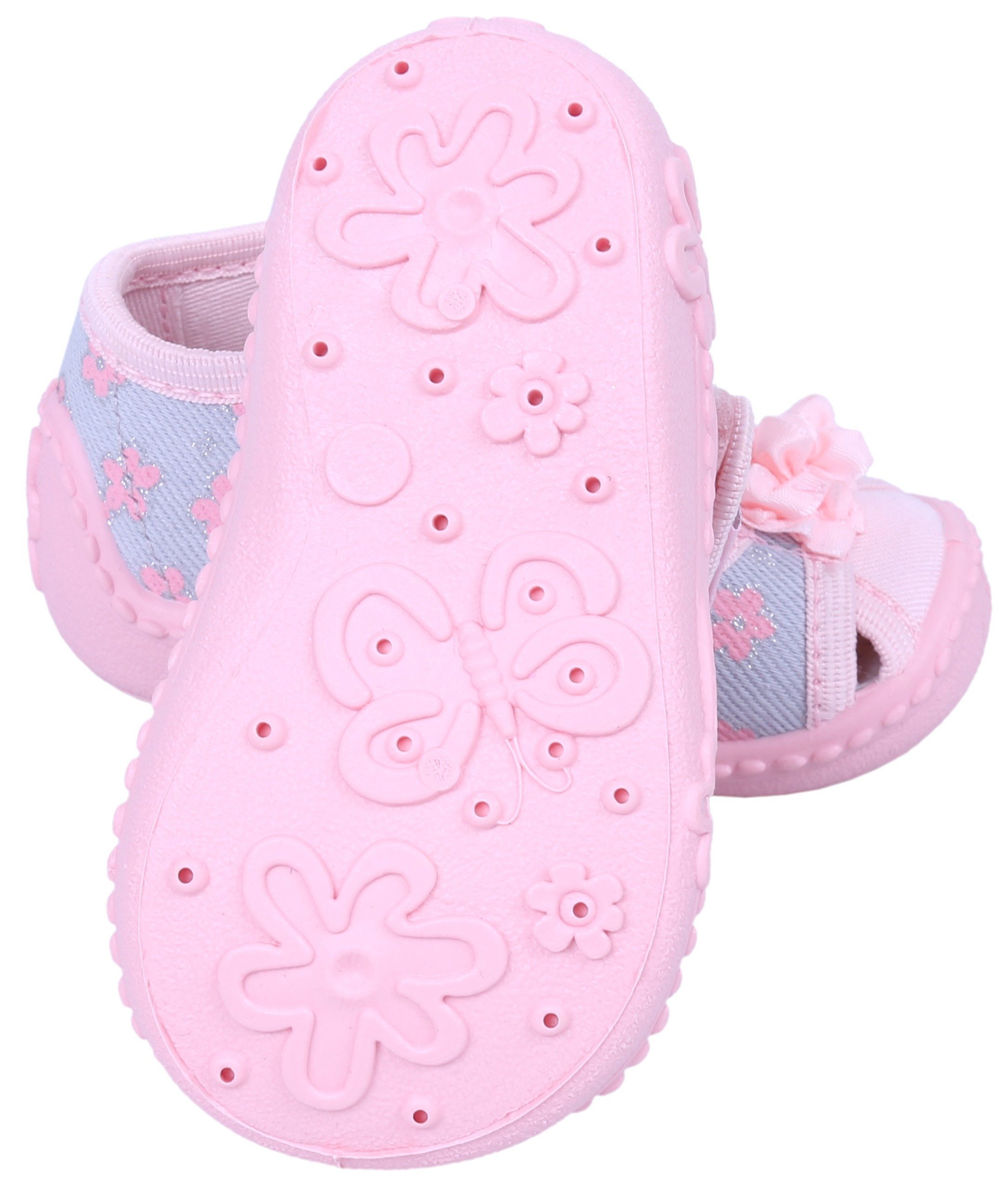 Sarcia.eu Pink-graue Sommerschuhe/Sandalen mit Blümchen gemustert MARYSIA 25 EU Babystiefel