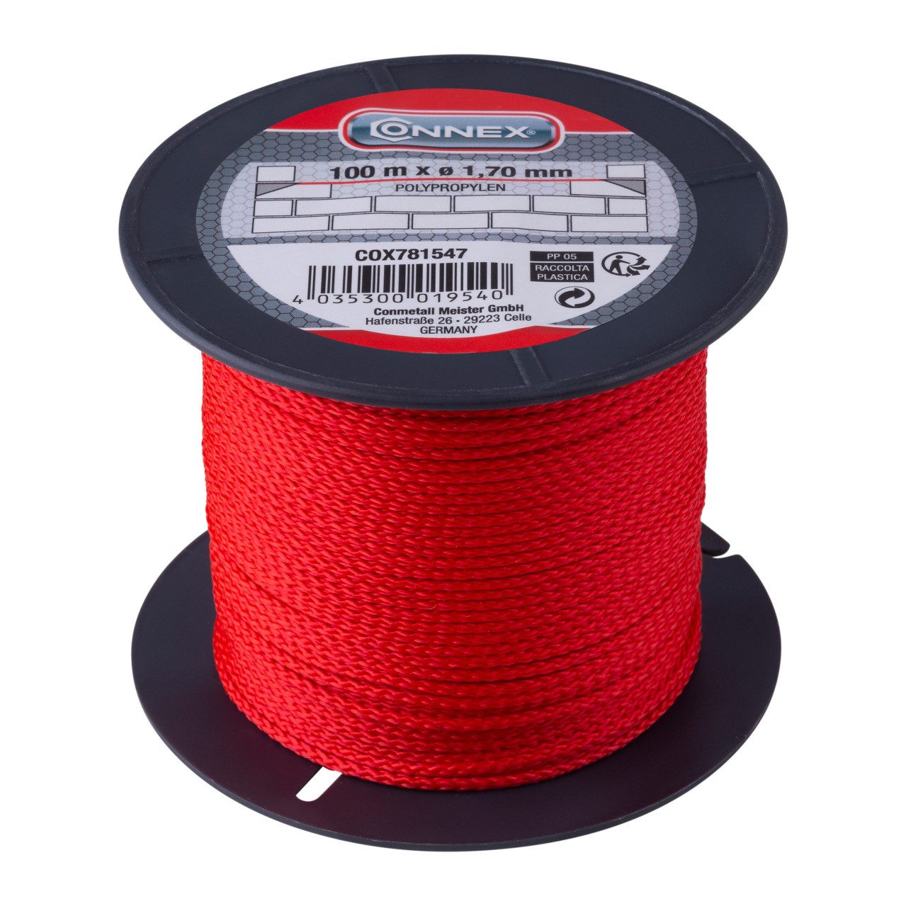 Connex Maurerkelle Connex Maurerschnur 100 m Ø 1,7 mm rot