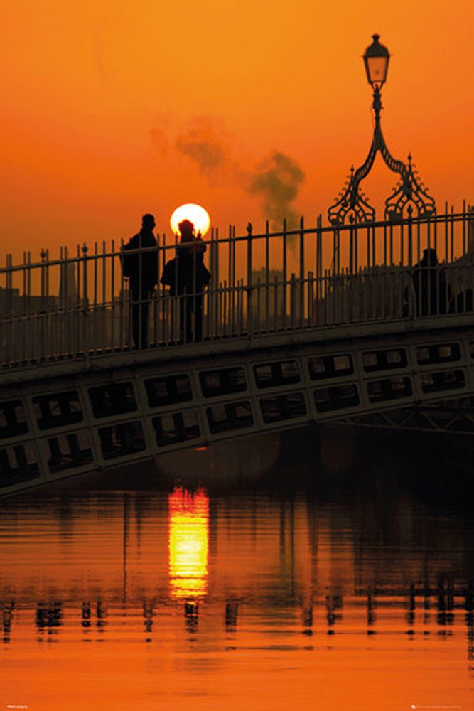 Poster Dublin - Poster - Halfpenny Bridge Portrait